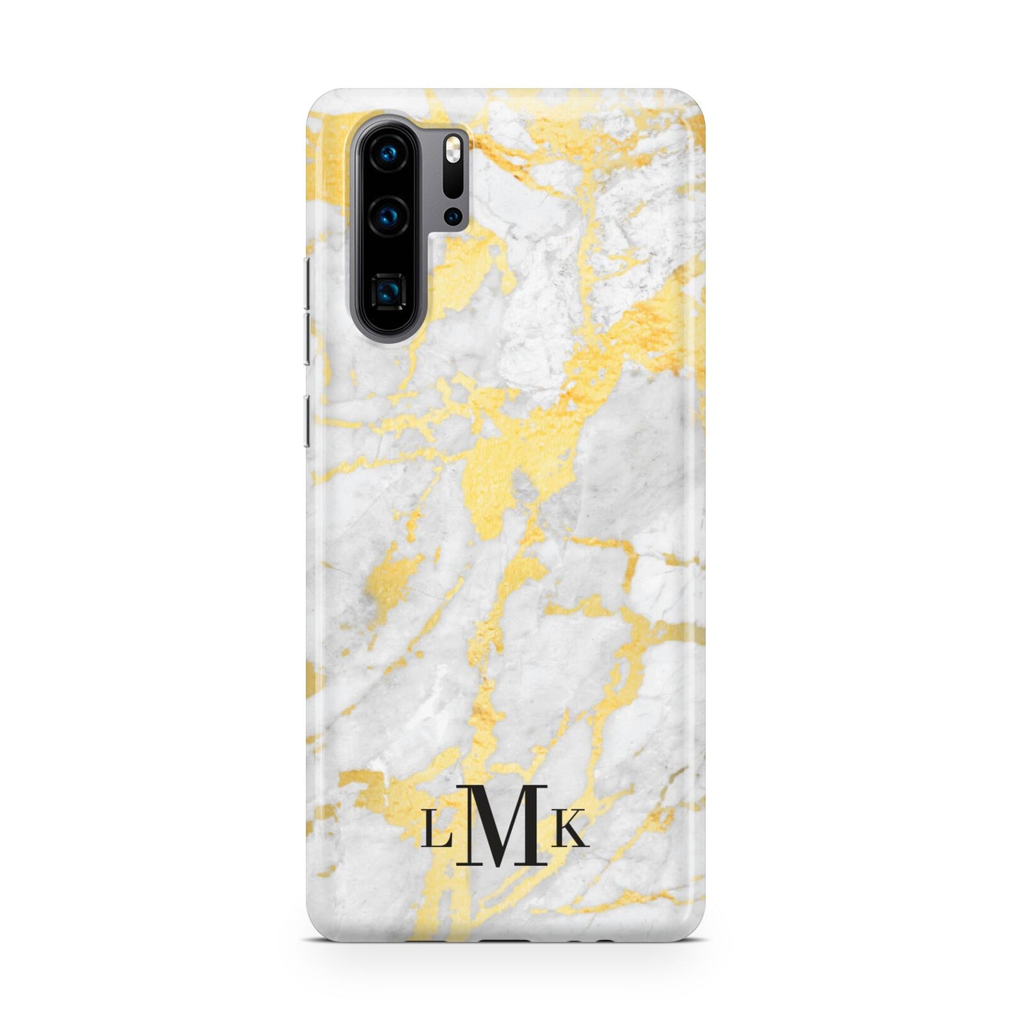 Gold Marble Initials Customised Huawei P30 Pro Phone Case