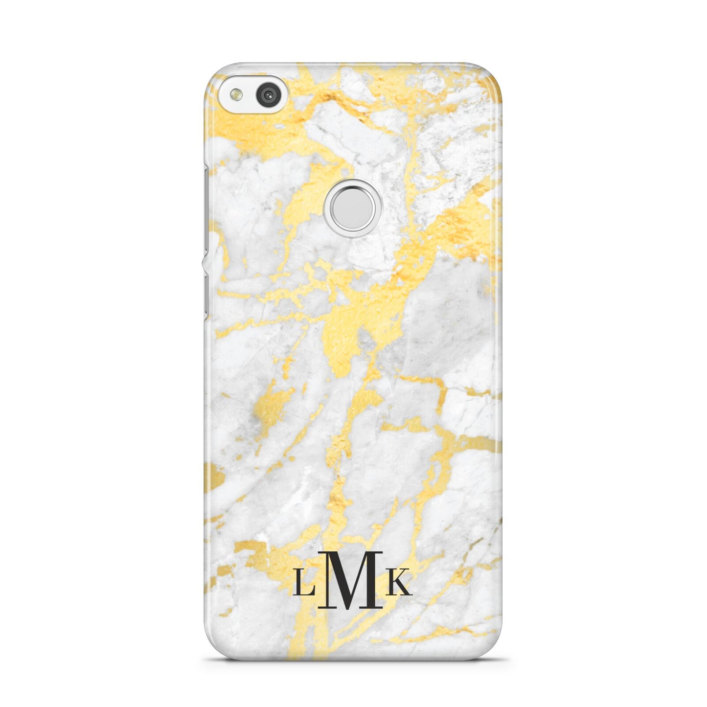 Gold Marble Initials Customised Huawei P8 Lite Case