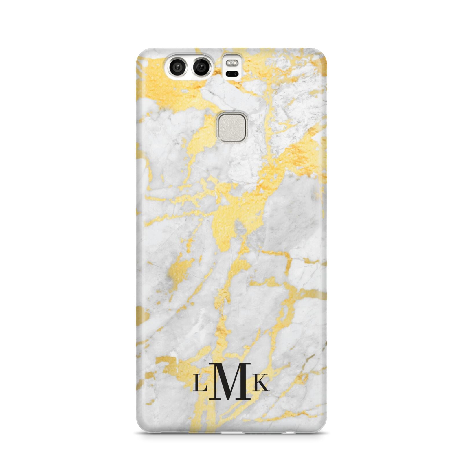 Gold Marble Initials Customised Huawei P9 Case