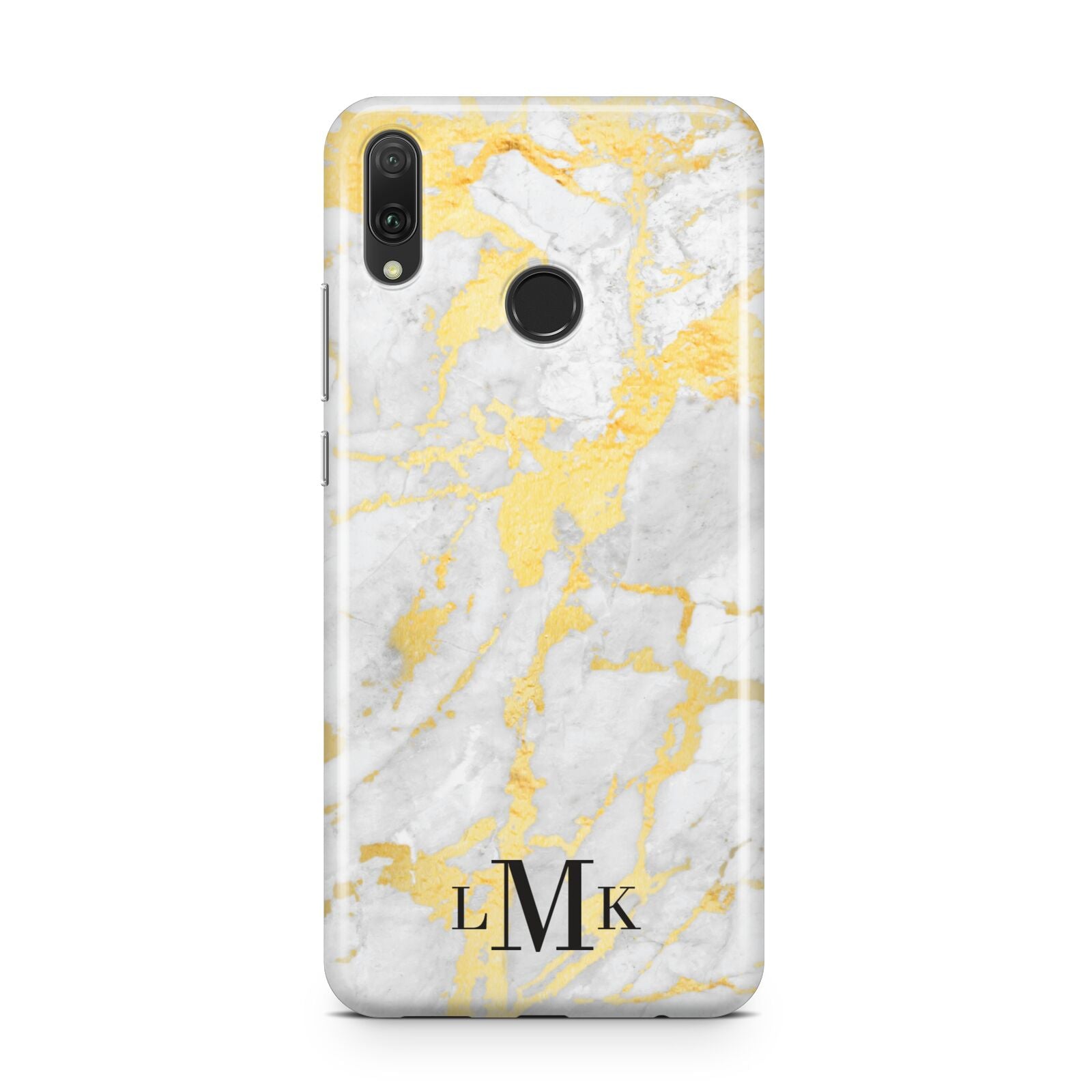 Gold Marble Initials Customised Huawei Y9 2019