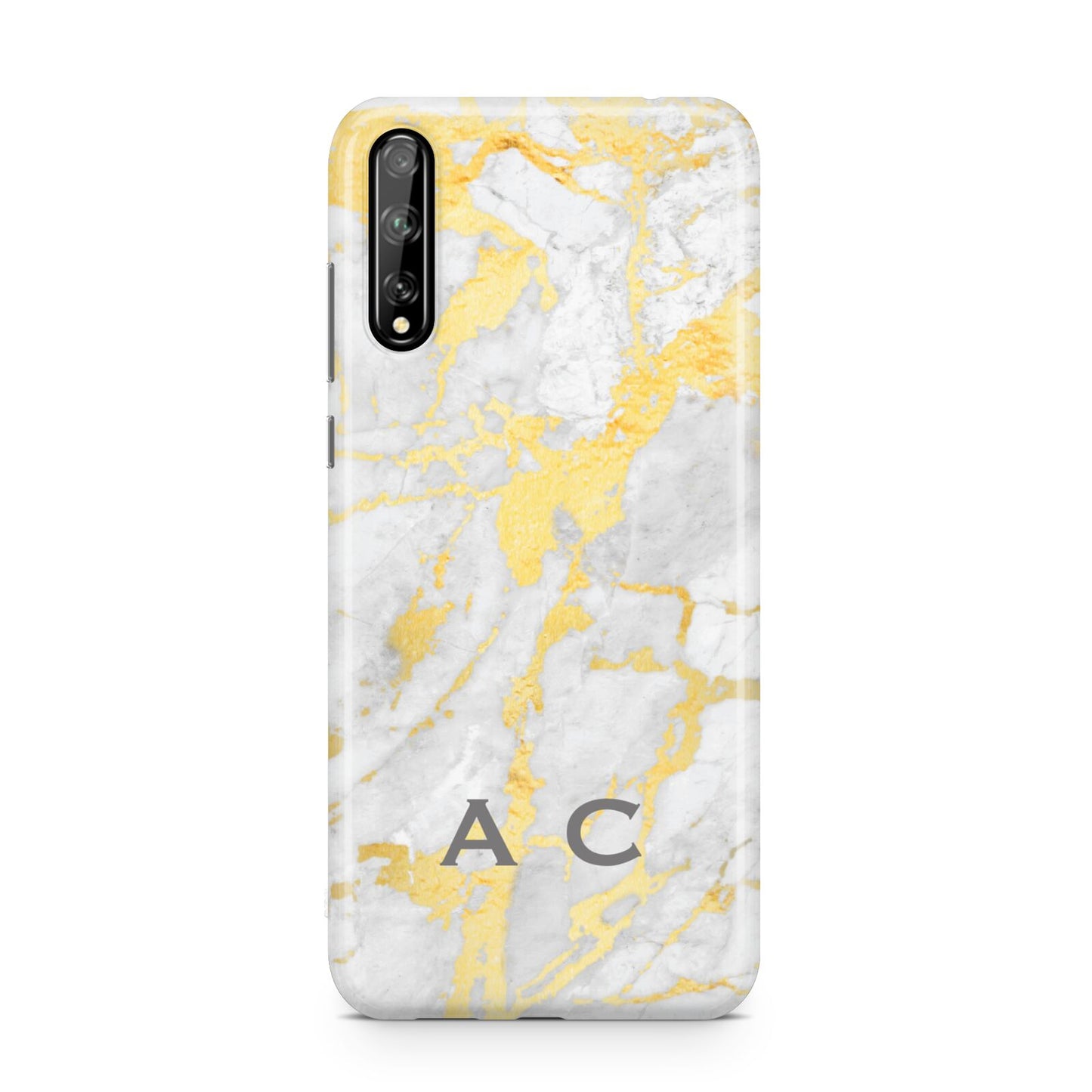 Gold Marble Initials Personalised Huawei Enjoy 10s Phone Case