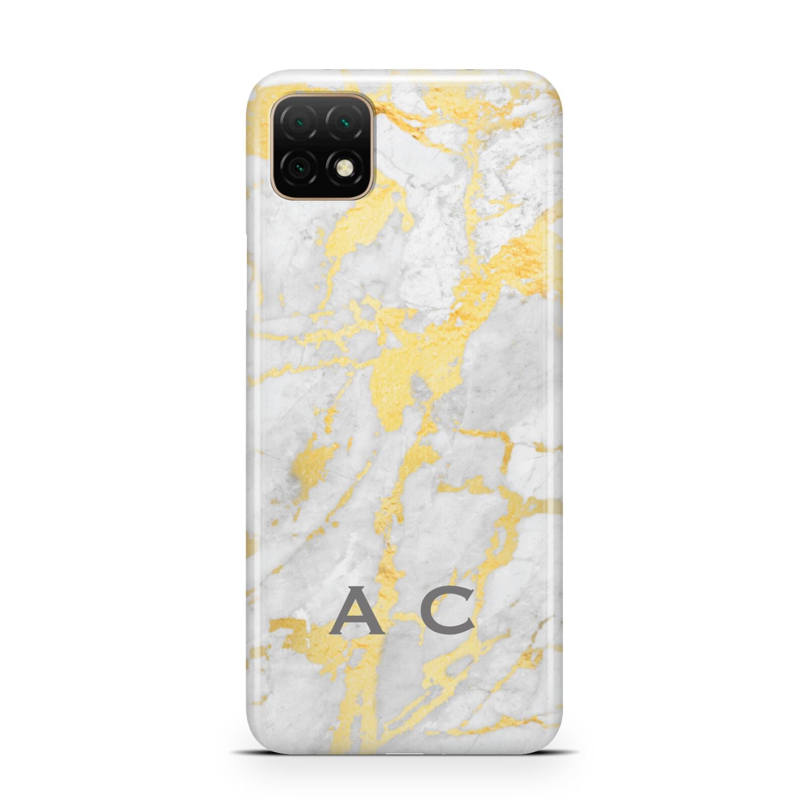 Gold Marble Initials Personalised Huawei Enjoy 20 Phone Case