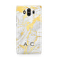 Gold Marble Initials Personalised Huawei Mate 10 Protective Phone Case