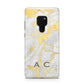 Gold Marble Initials Personalised Huawei Mate 20 Phone Case