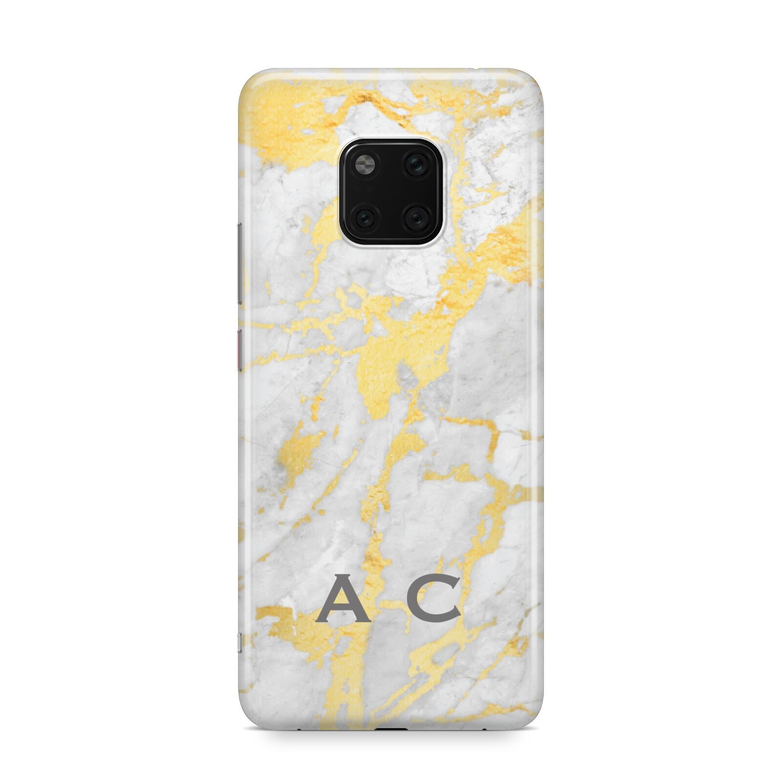 Gold Marble Initials Personalised Huawei Mate 20 Pro Phone Case