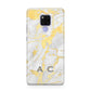 Gold Marble Initials Personalised Huawei Mate 20X Phone Case
