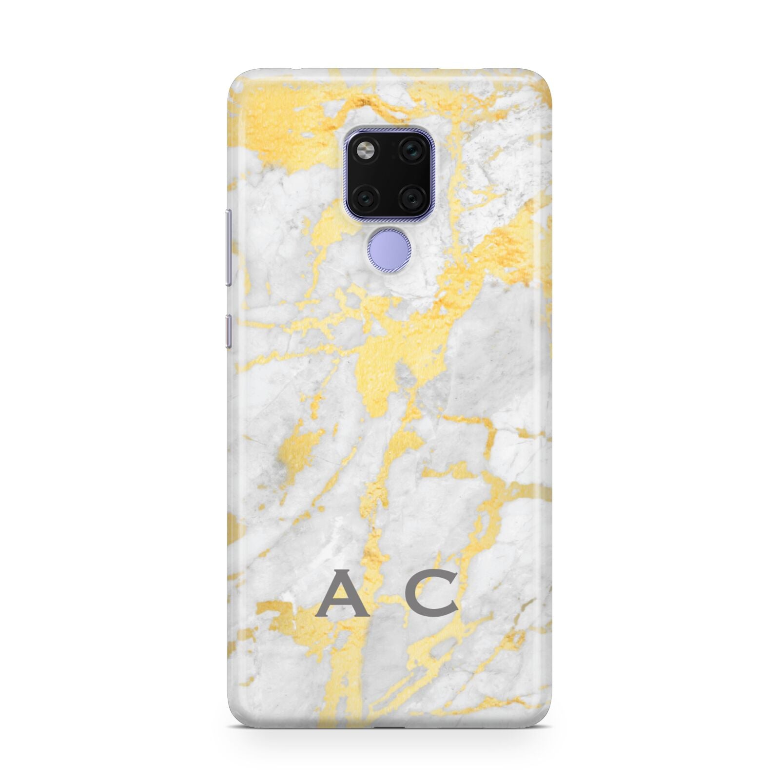 Gold Marble Initials Personalised Huawei Mate 20X Phone Case