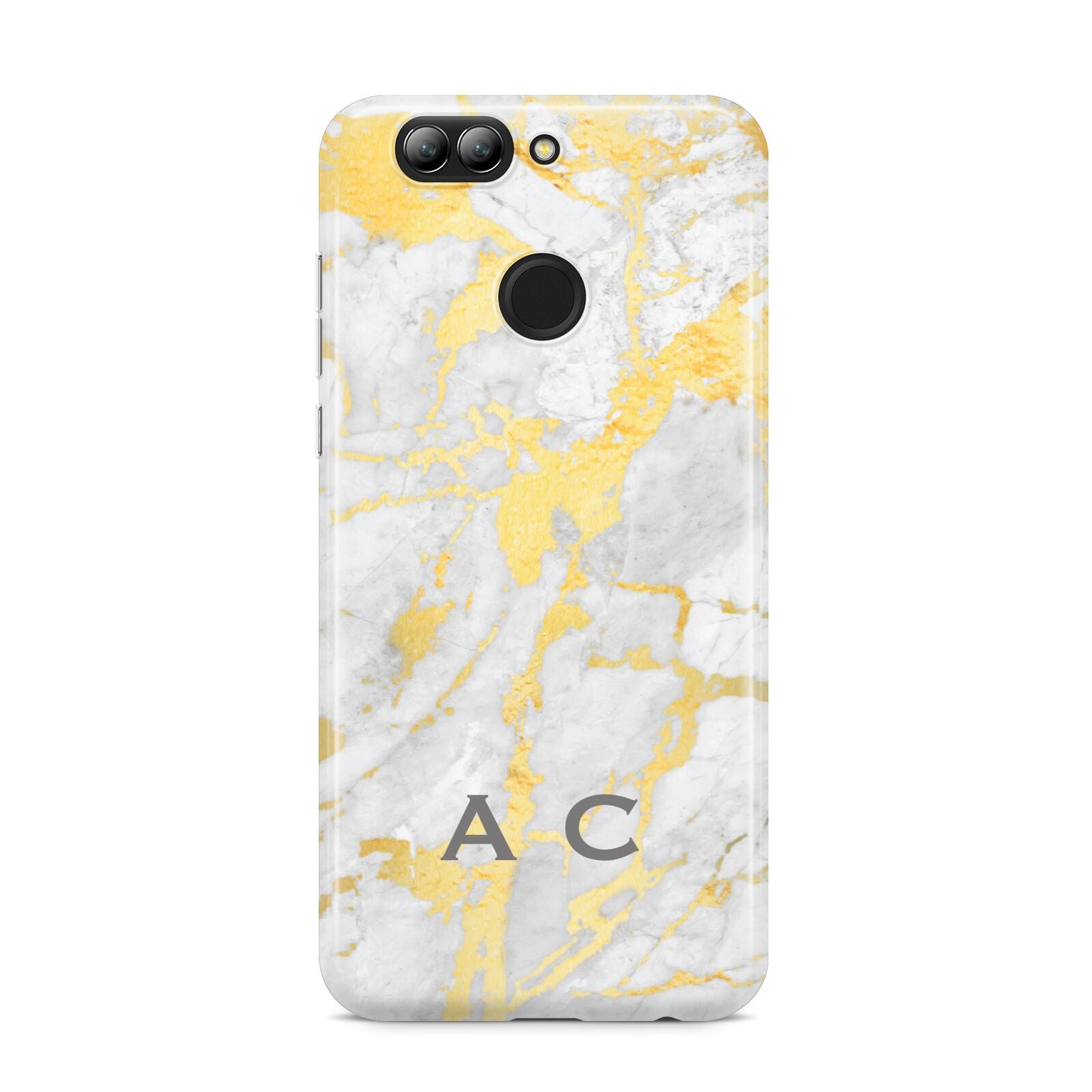 Gold Marble Initials Personalised Huawei Nova 2s Phone Case