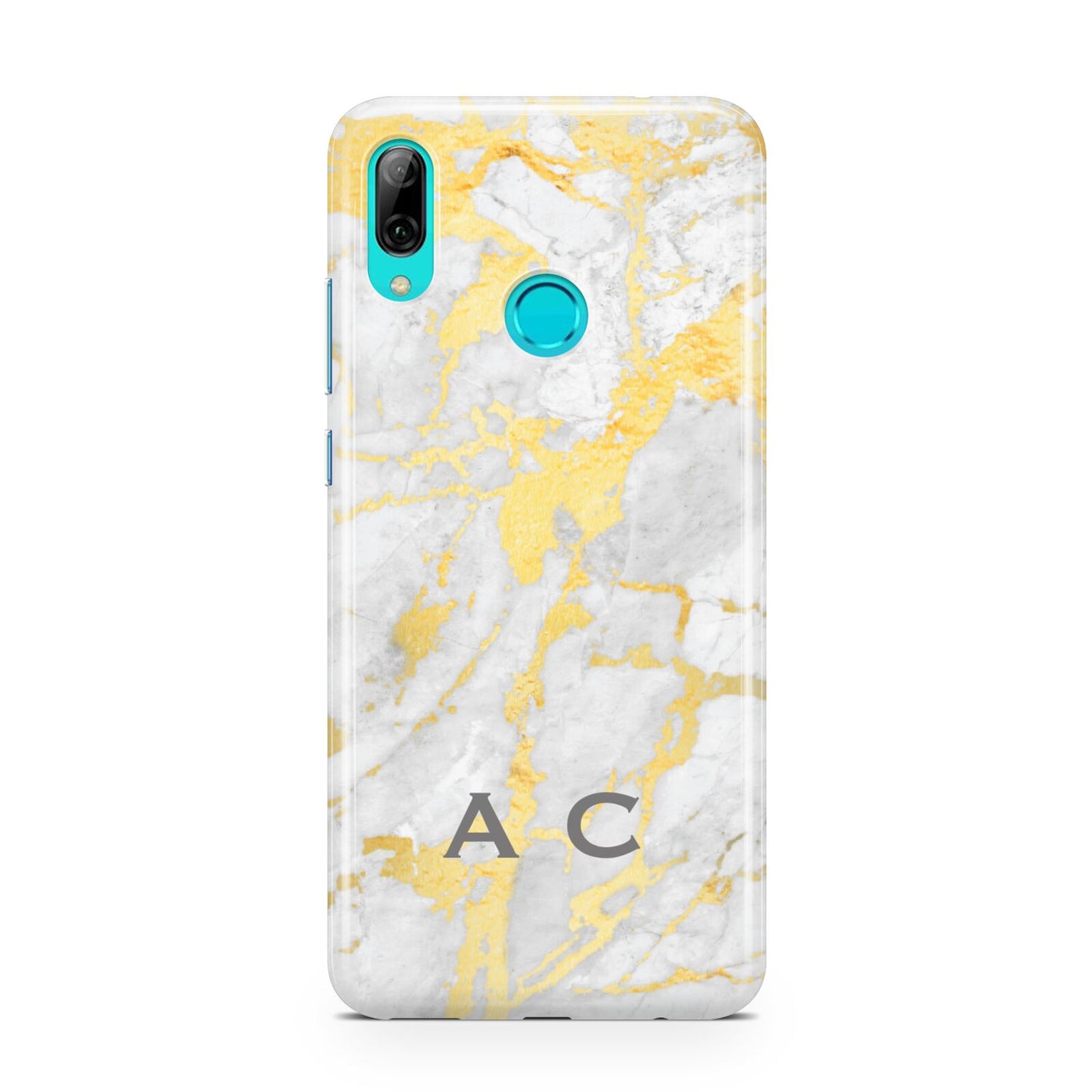 Gold Marble Initials Personalised Huawei P Smart 2019 Case