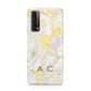 Gold Marble Initials Personalised Huawei P Smart 2021