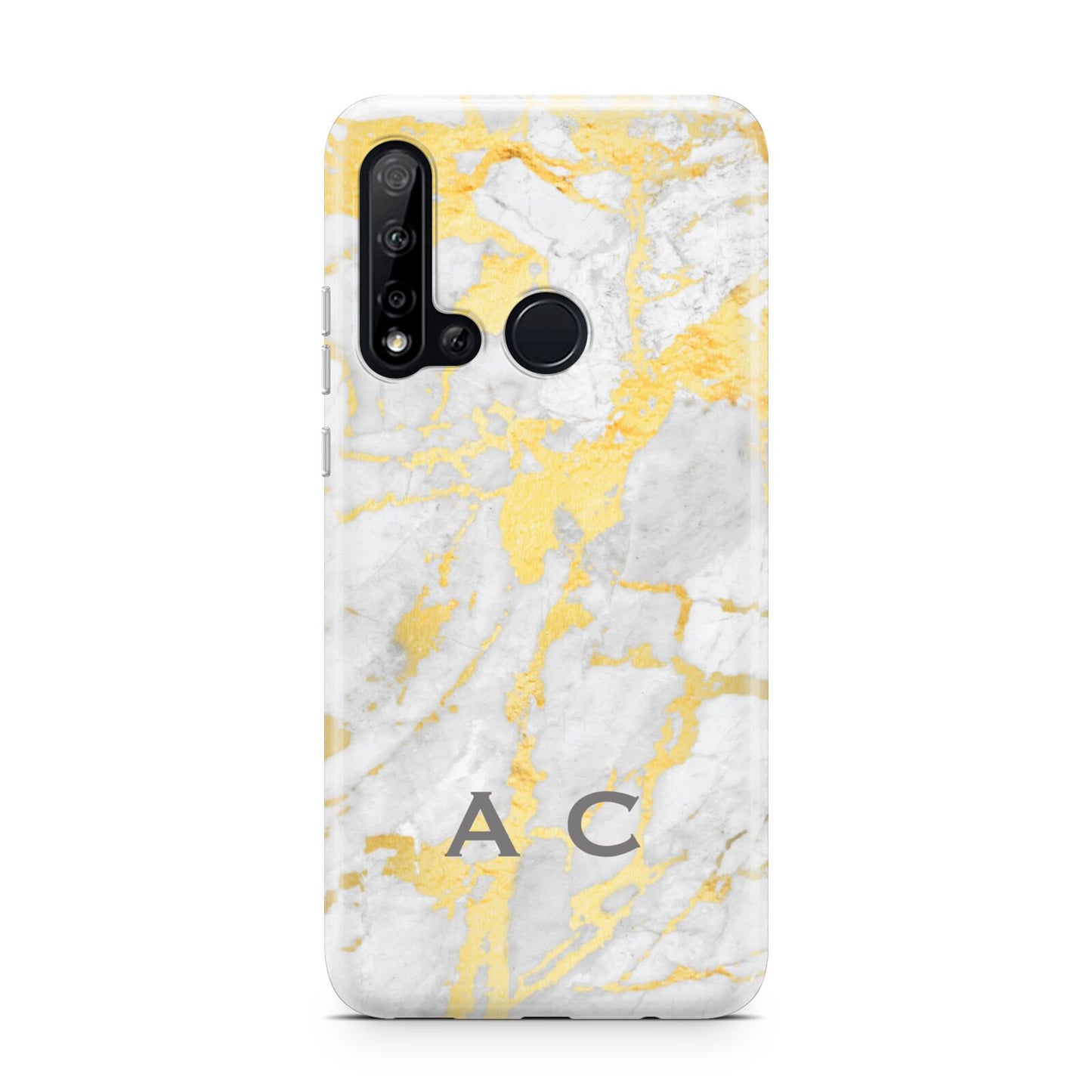 Gold Marble Initials Personalised Huawei P20 Lite 5G Phone Case