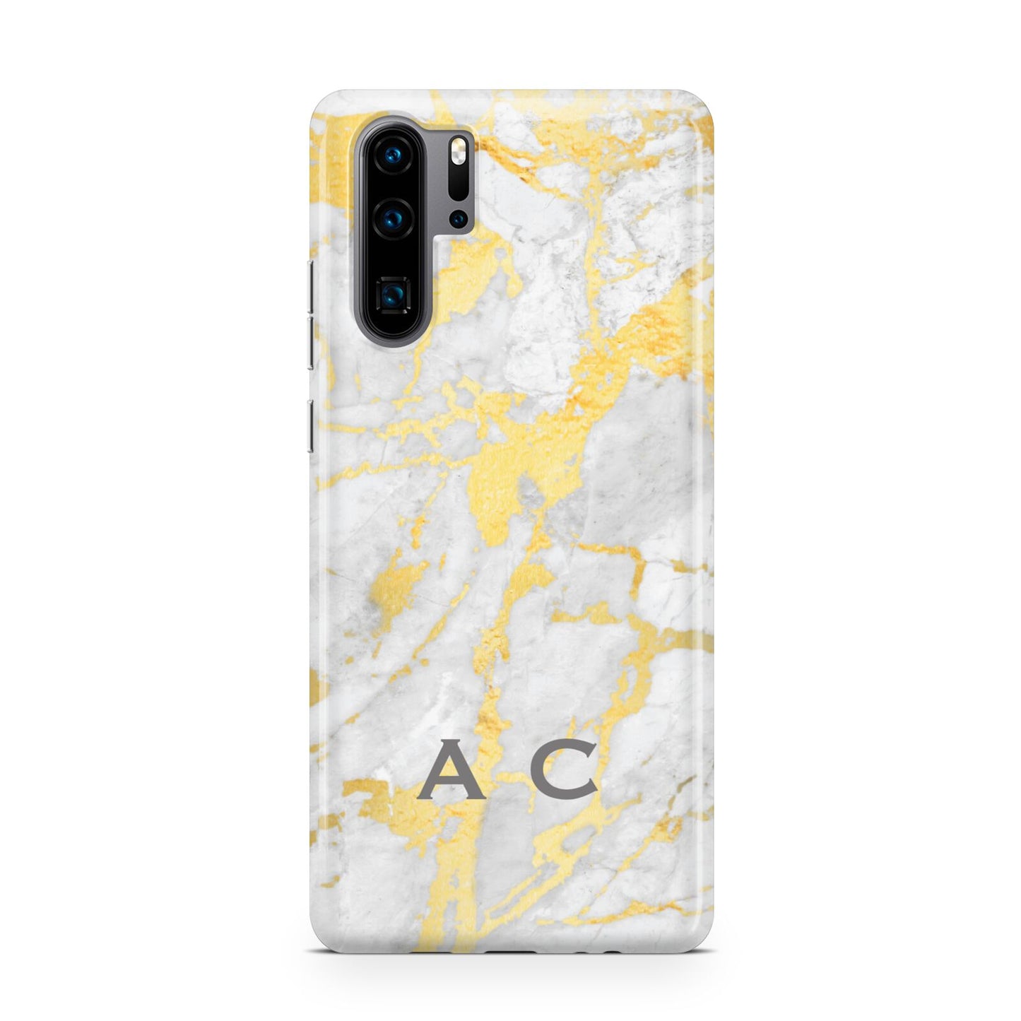 Gold Marble Initials Personalised Huawei P30 Pro Phone Case