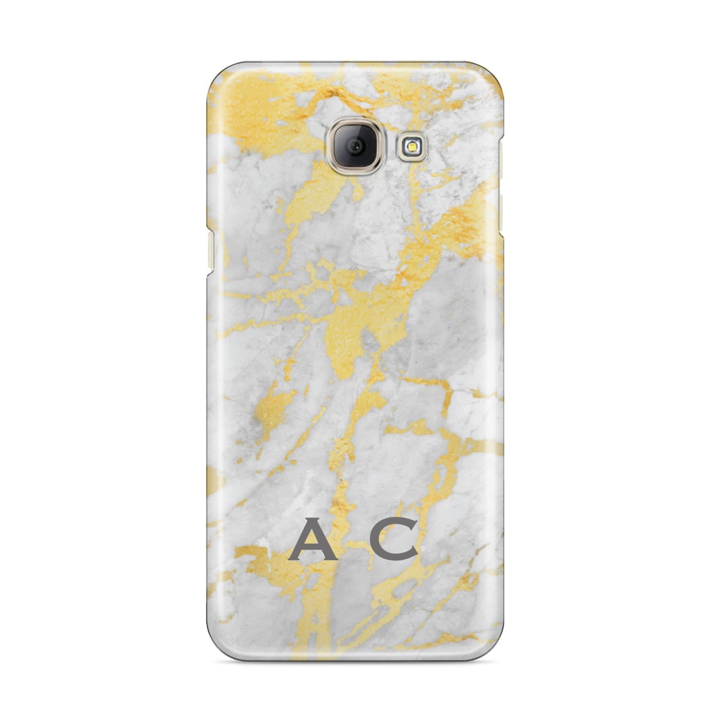 Gold Marble Initials Personalised Samsung Galaxy A8 2016 Case