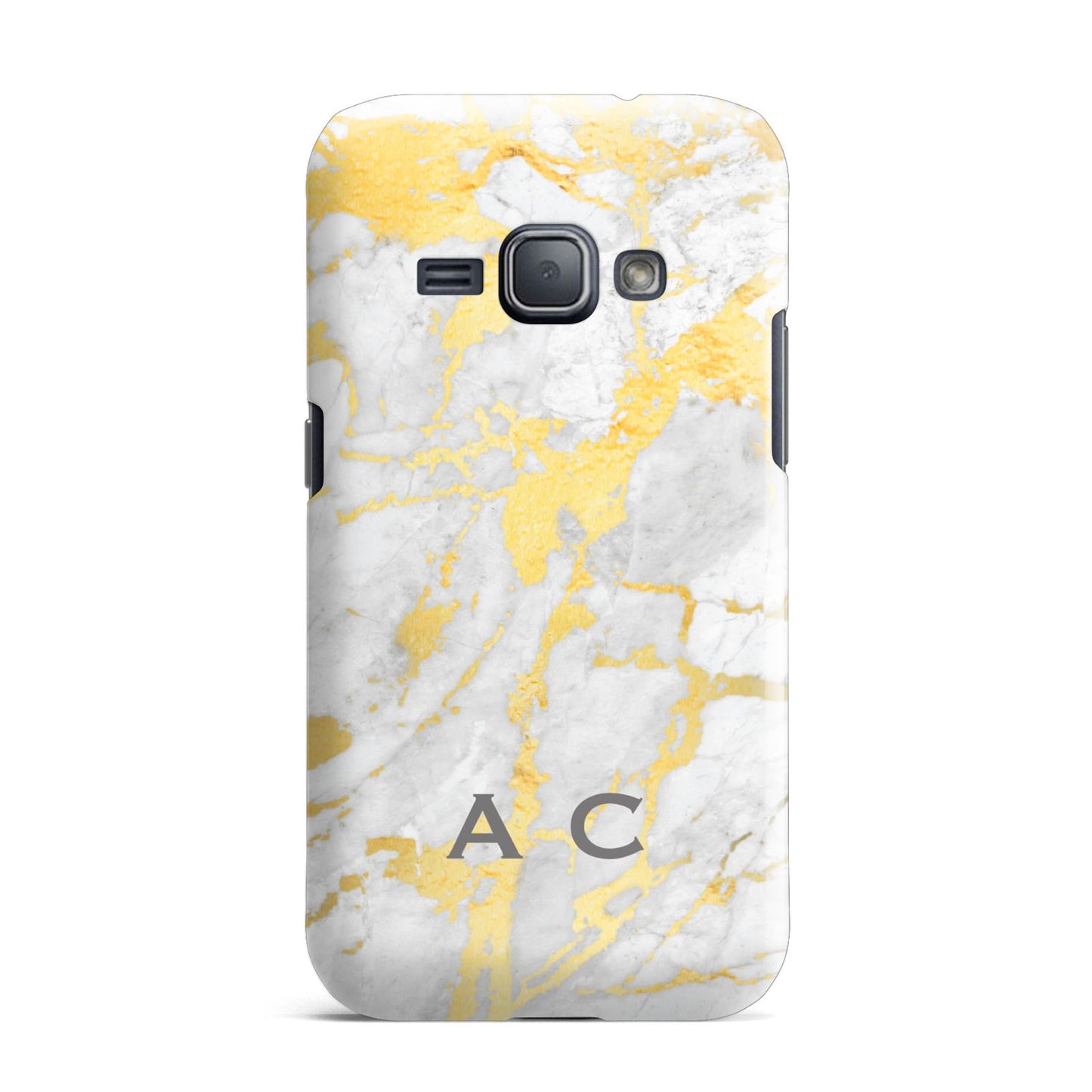 Gold Marble Initials Personalised Samsung Galaxy J1 2016 Case