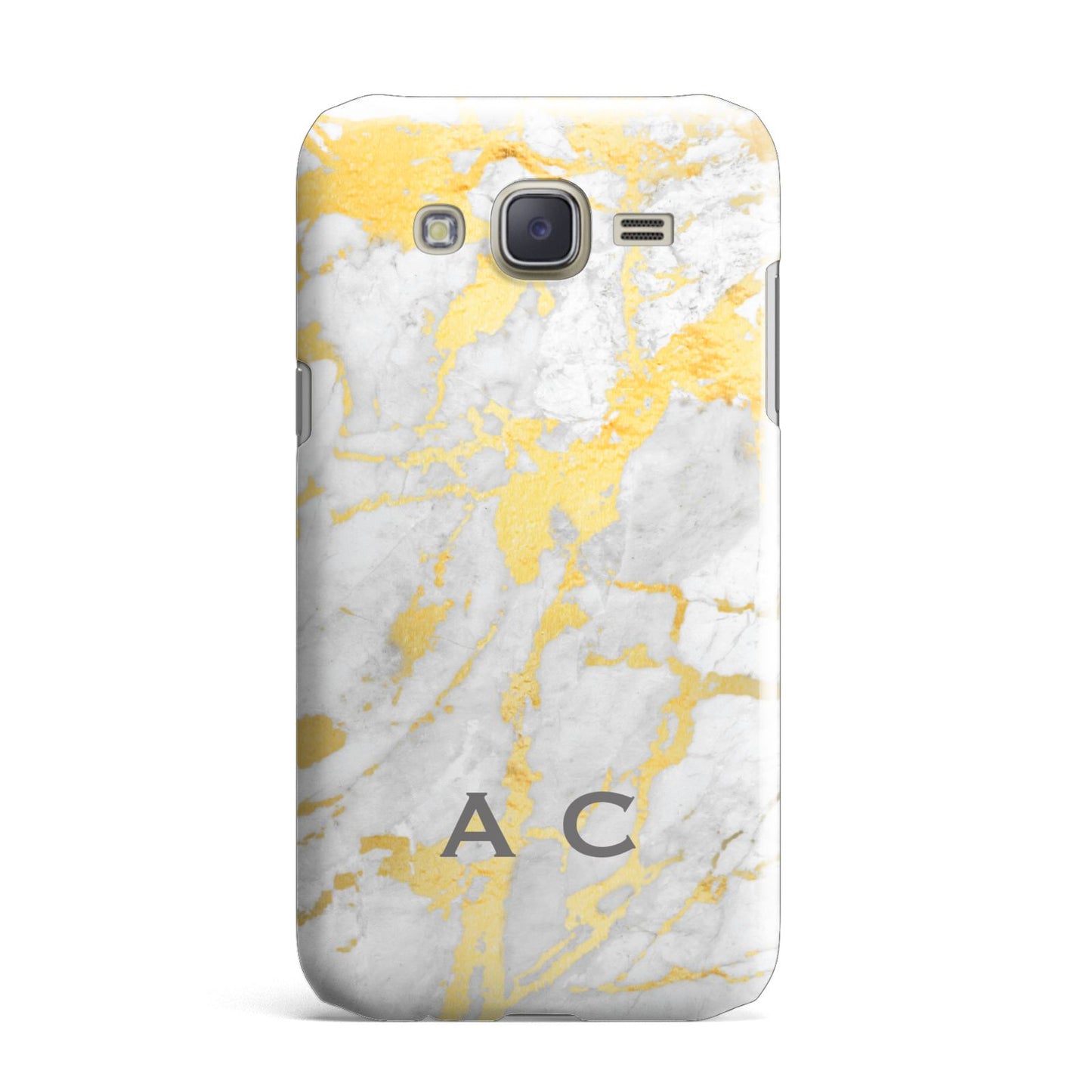 Gold Marble Initials Personalised Samsung Galaxy J7 Case