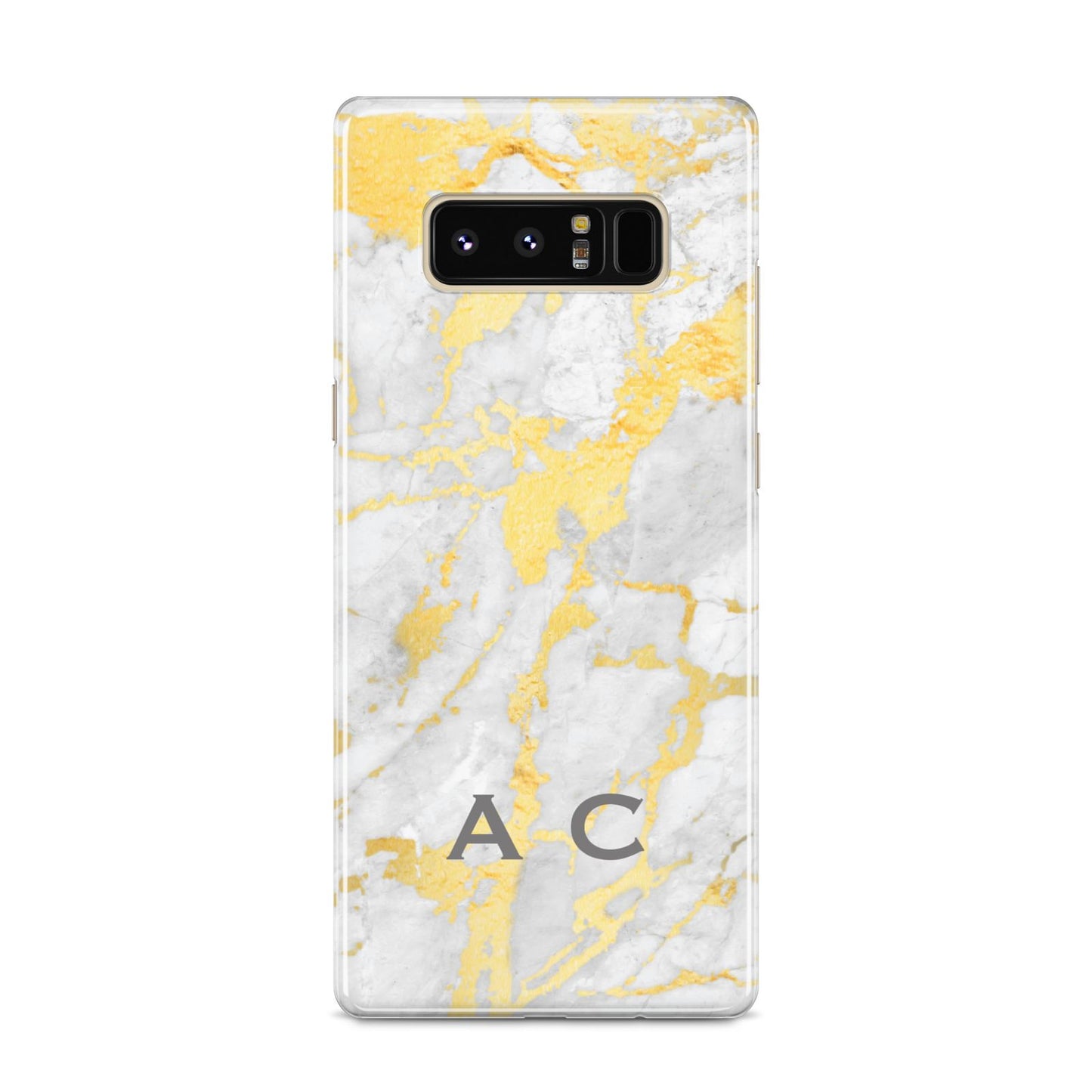 Gold Marble Initials Personalised Samsung Galaxy S8 Case