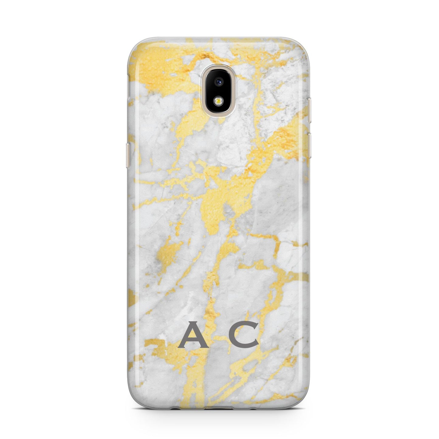 Gold Marble Initials Personalised Samsung J5 2017 Case