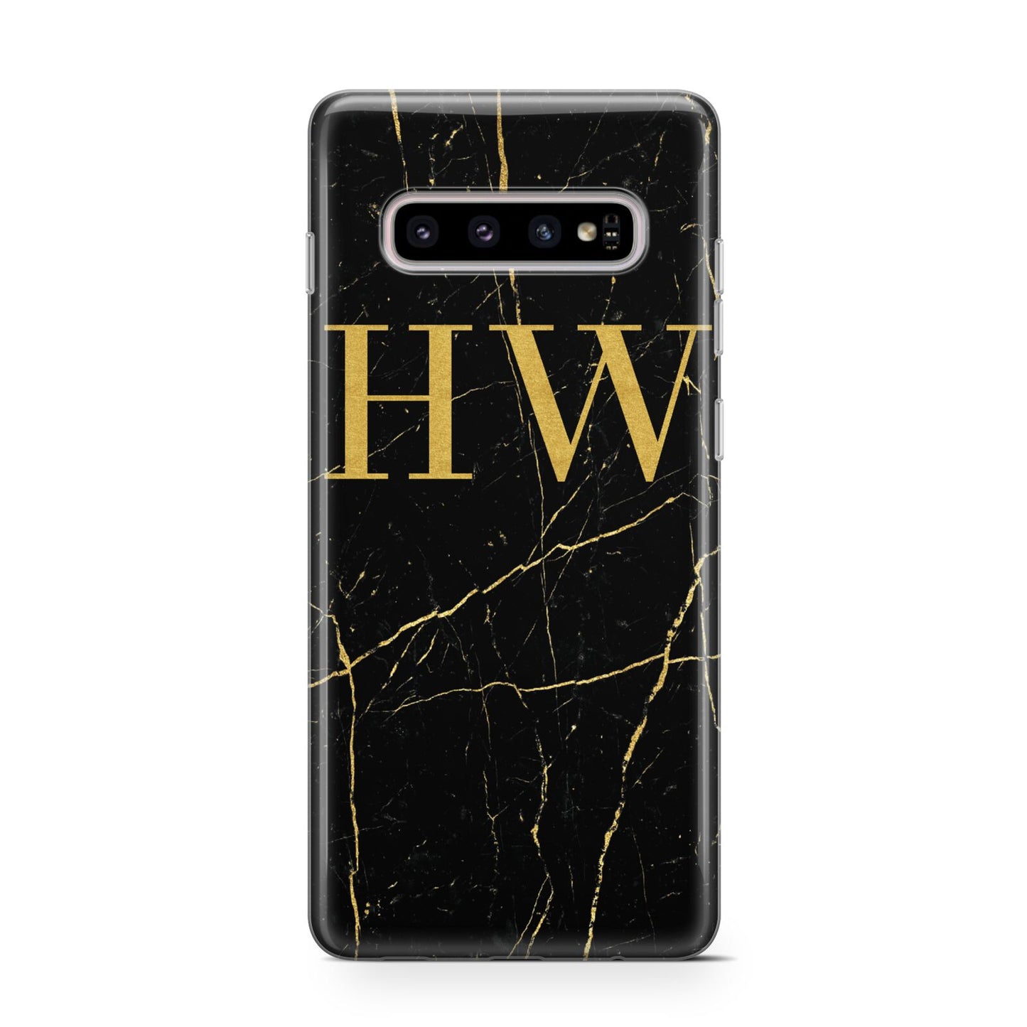 Gold Marble Monogram Personalised Protective Samsung Galaxy Case