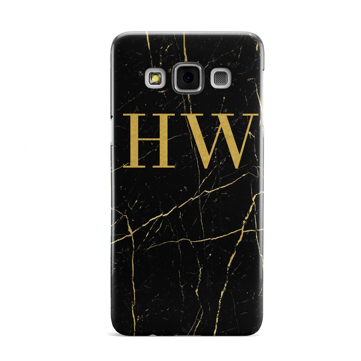 Gold Marble Monogram Personalised Samsung Galaxy A3 Case