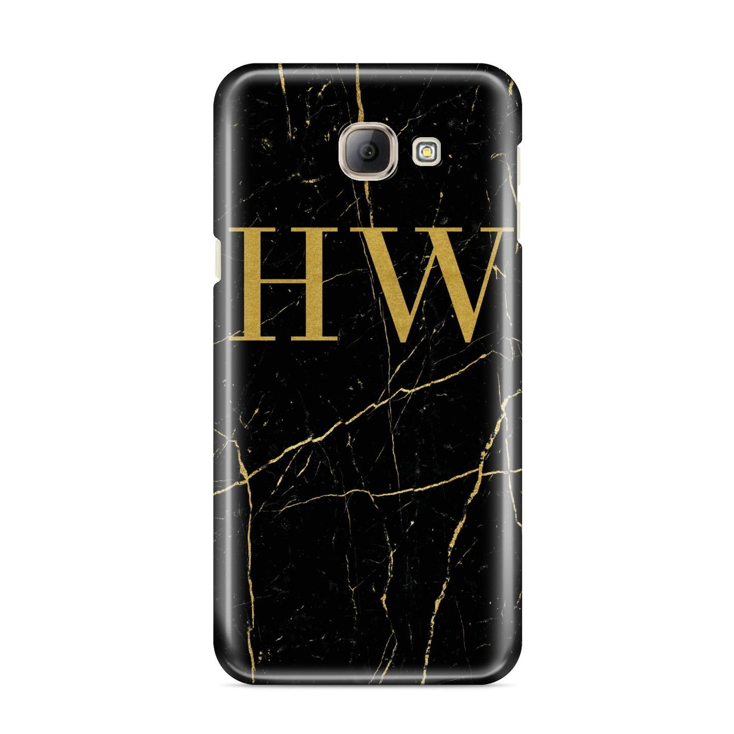 Gold Marble Monogram Personalised Samsung Galaxy A8 2016 Case