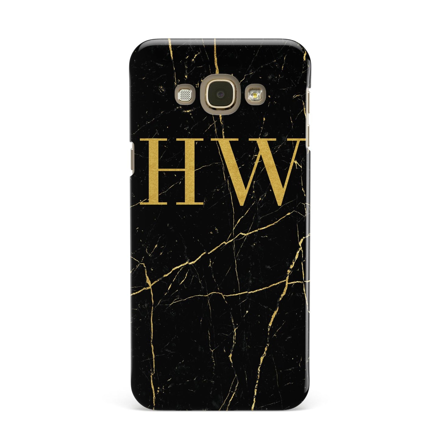 Gold Marble Monogram Personalised Samsung Galaxy A8 Case