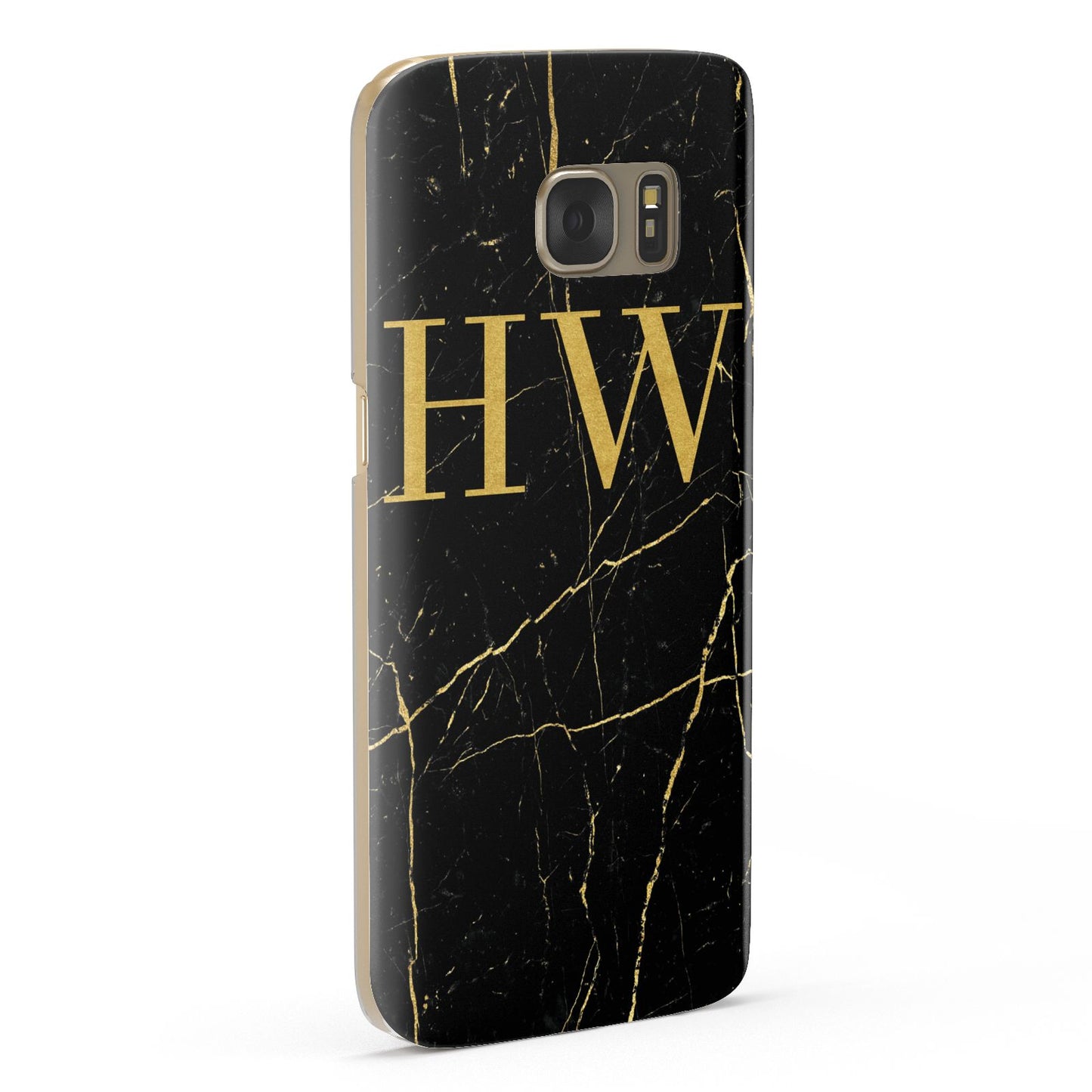 Gold Marble Monogram Personalised Samsung Galaxy Case Fourty Five Degrees