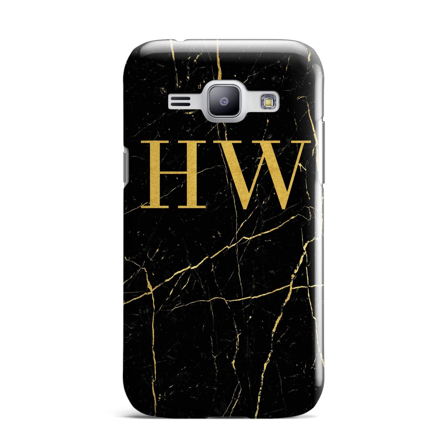 Gold Marble Monogram Personalised Samsung Galaxy J1 2015 Case