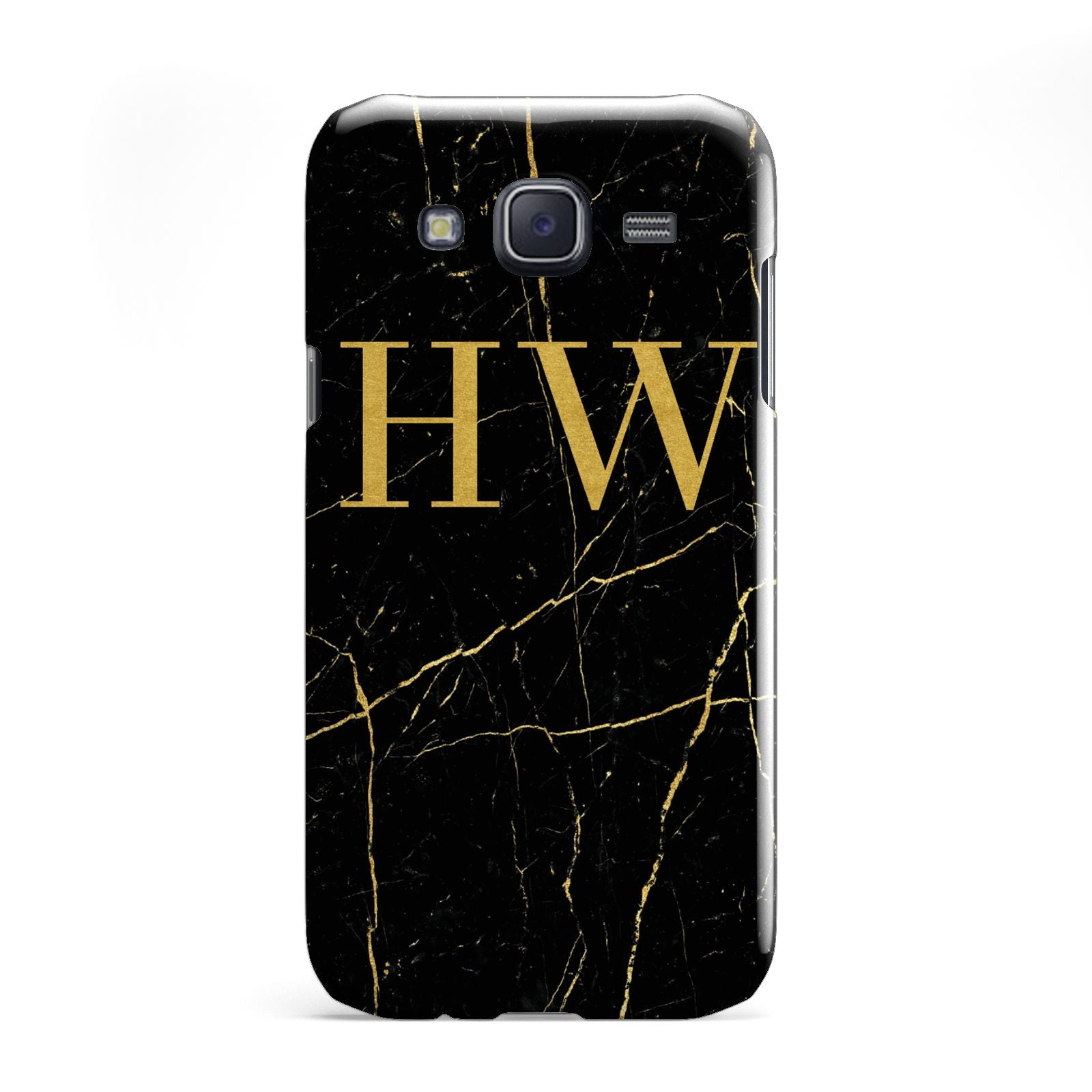 Gold Marble Monogram Personalised Samsung Galaxy J5 Case