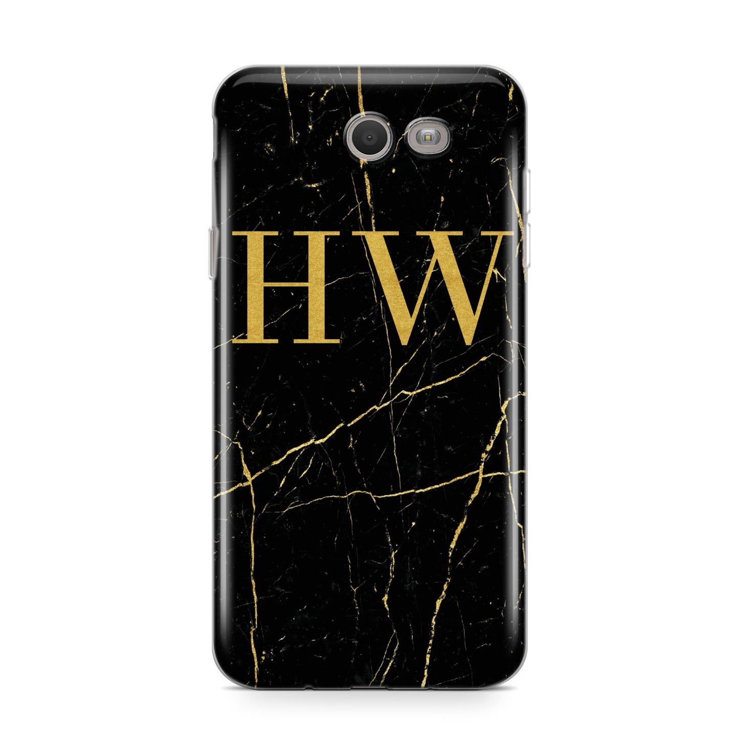 Gold Marble Monogram Personalised Samsung Galaxy J7 2017 Case