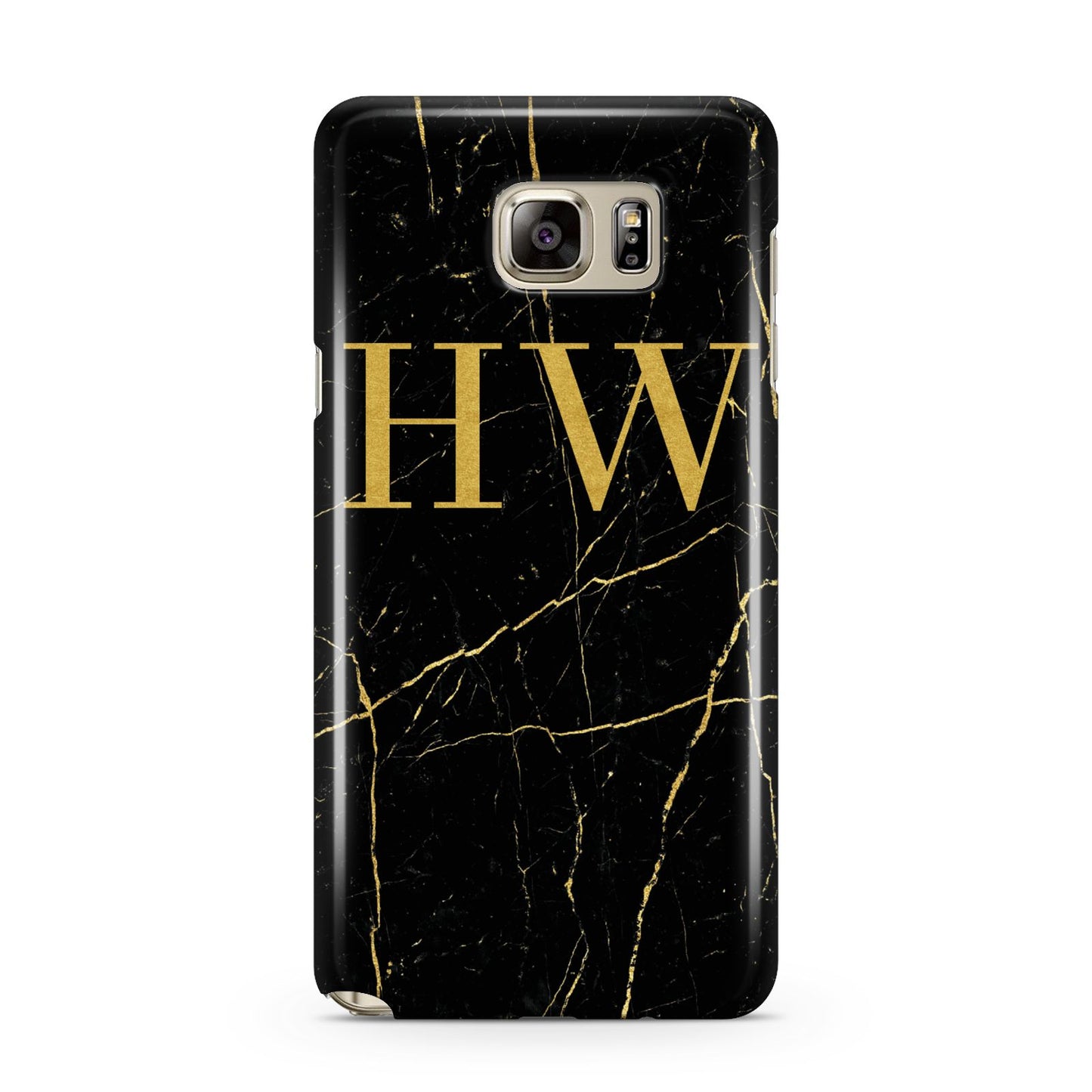 Gold Marble Monogram Personalised Samsung Galaxy Note 5 Case