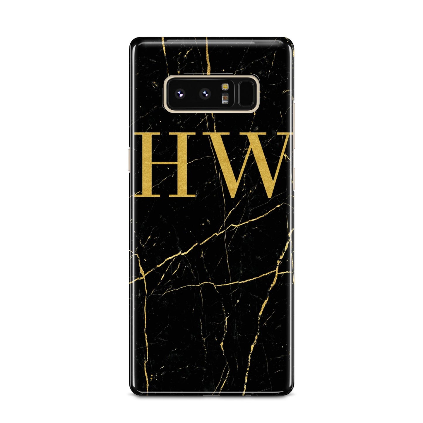 Gold Marble Monogram Personalised Samsung Galaxy Note 8 Case