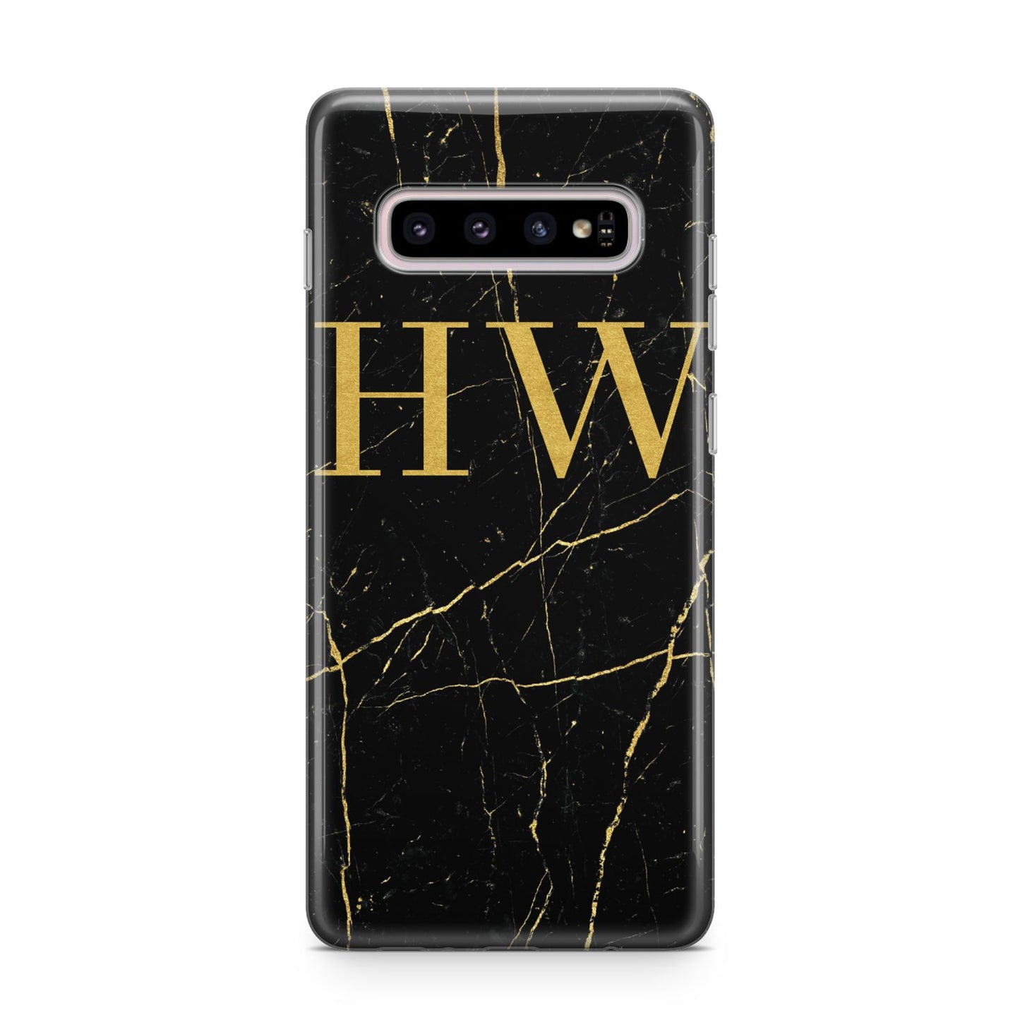 Gold Marble Monogram Personalised Samsung Galaxy S10 Plus Case