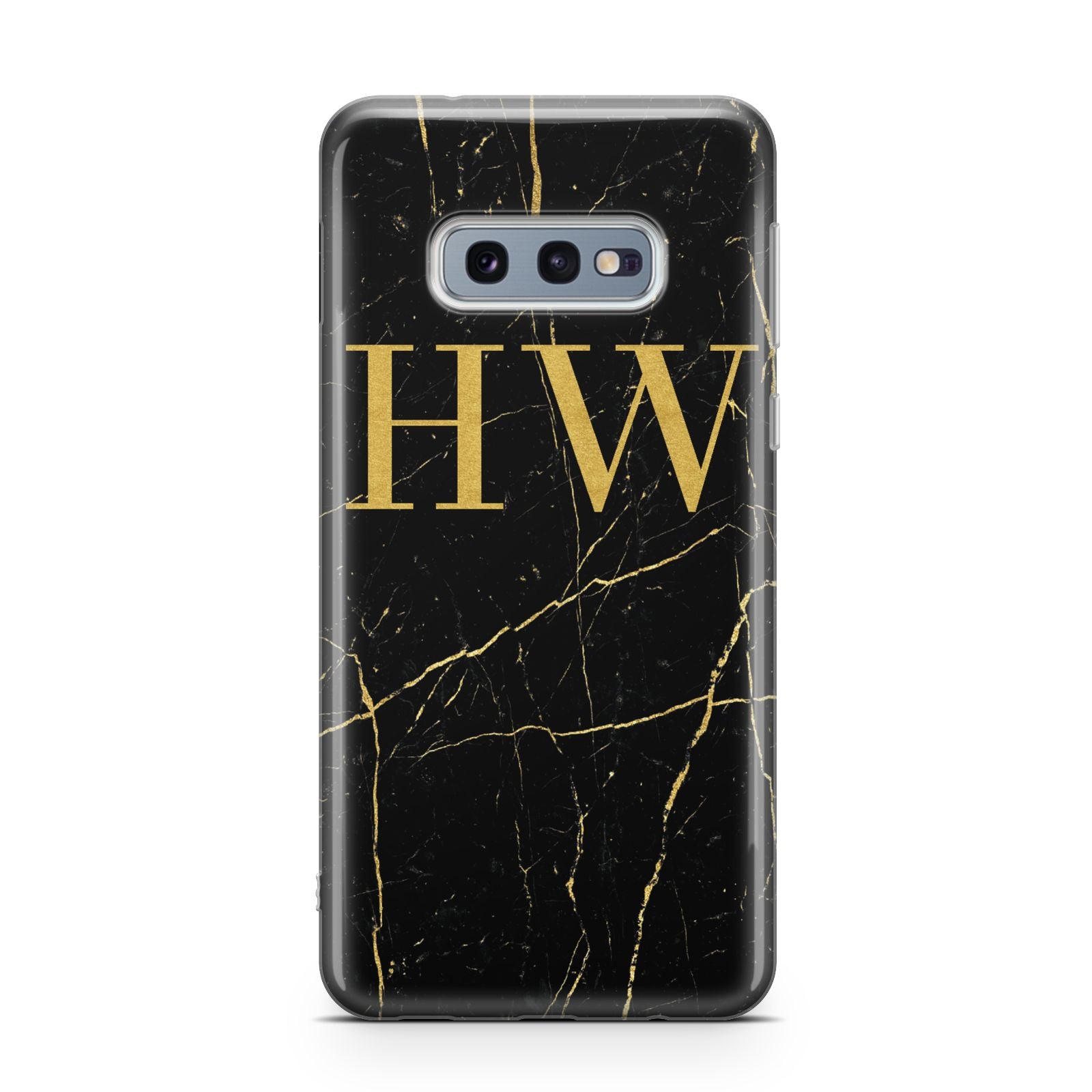 Gold Marble Monogram Personalised Samsung Galaxy S10E Case