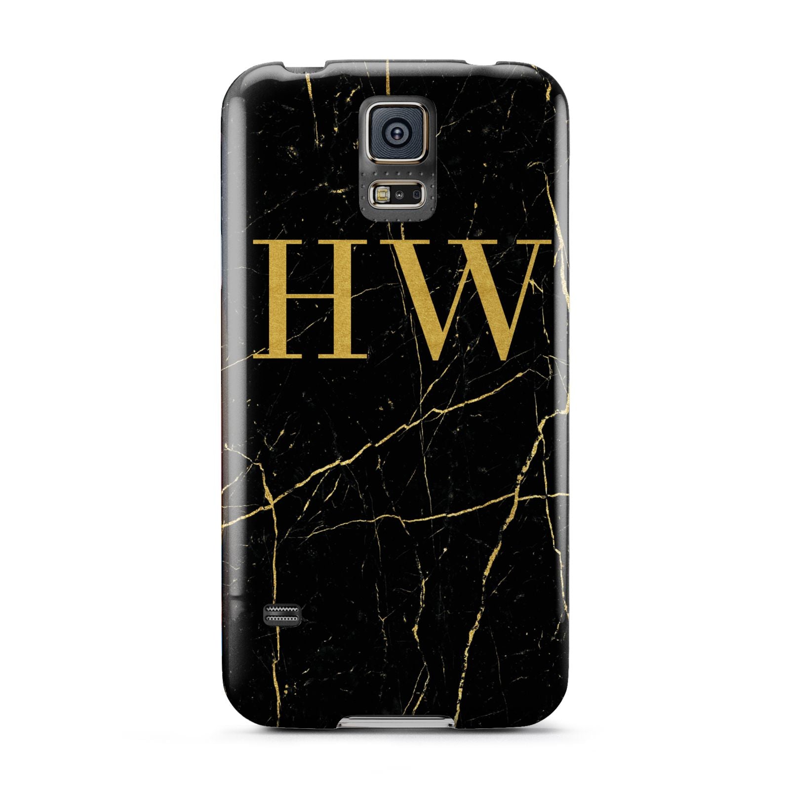 Gold Marble Monogram Personalised Samsung Galaxy S5 Case