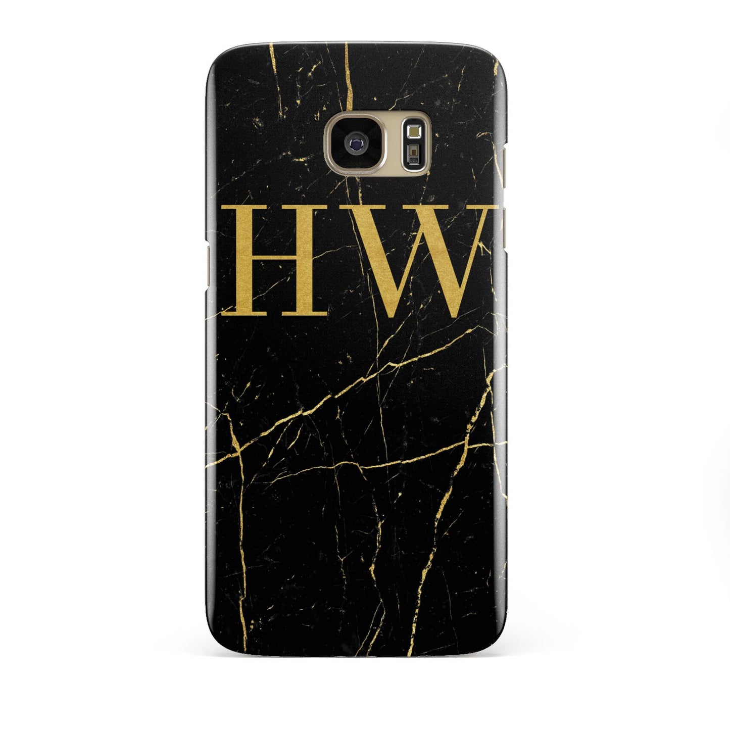 Gold Marble Monogram Personalised Samsung Galaxy S7 Edge Case