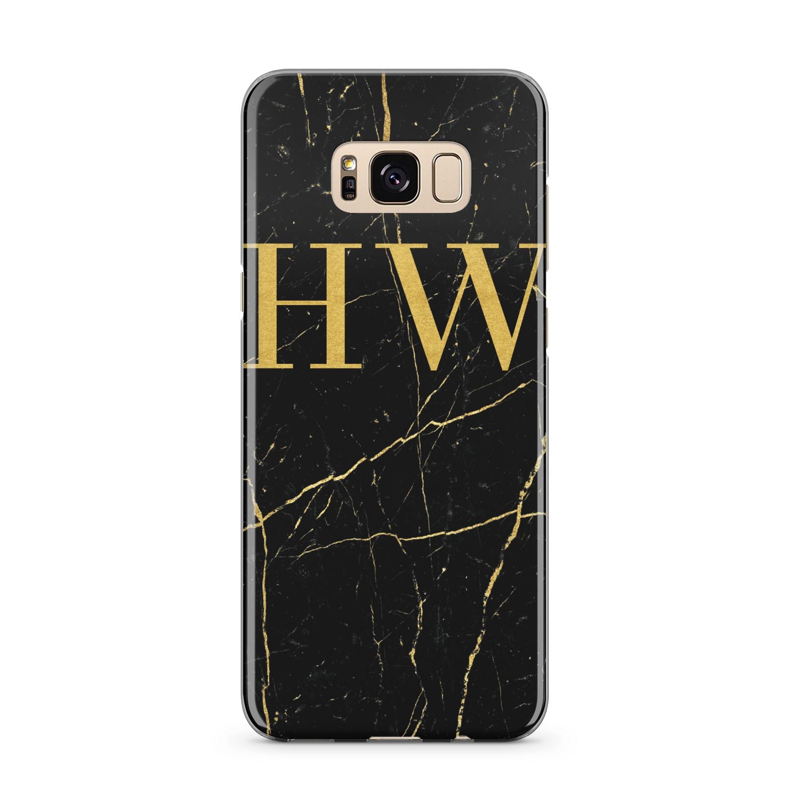 Gold Marble Monogram Personalised Samsung Galaxy S8 Plus Case