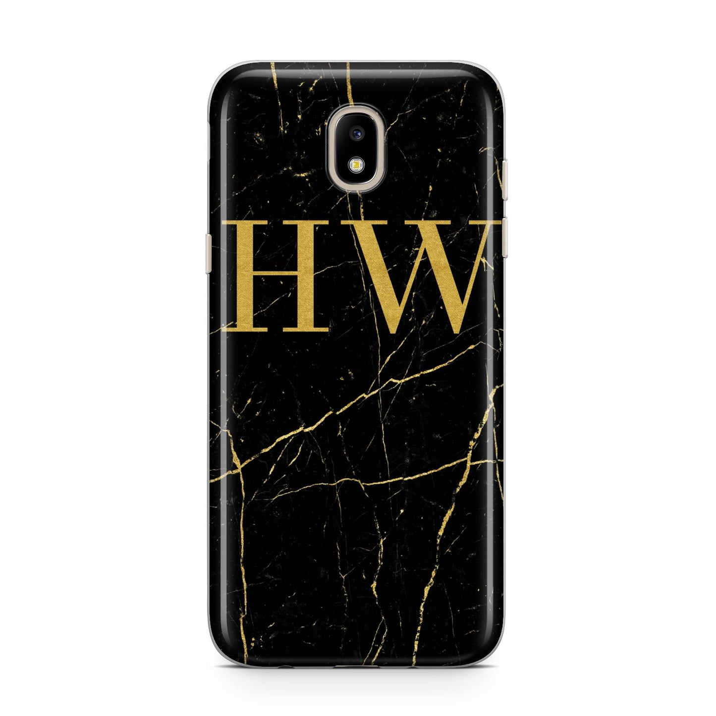 Gold Marble Monogram Personalised Samsung J5 2017 Case