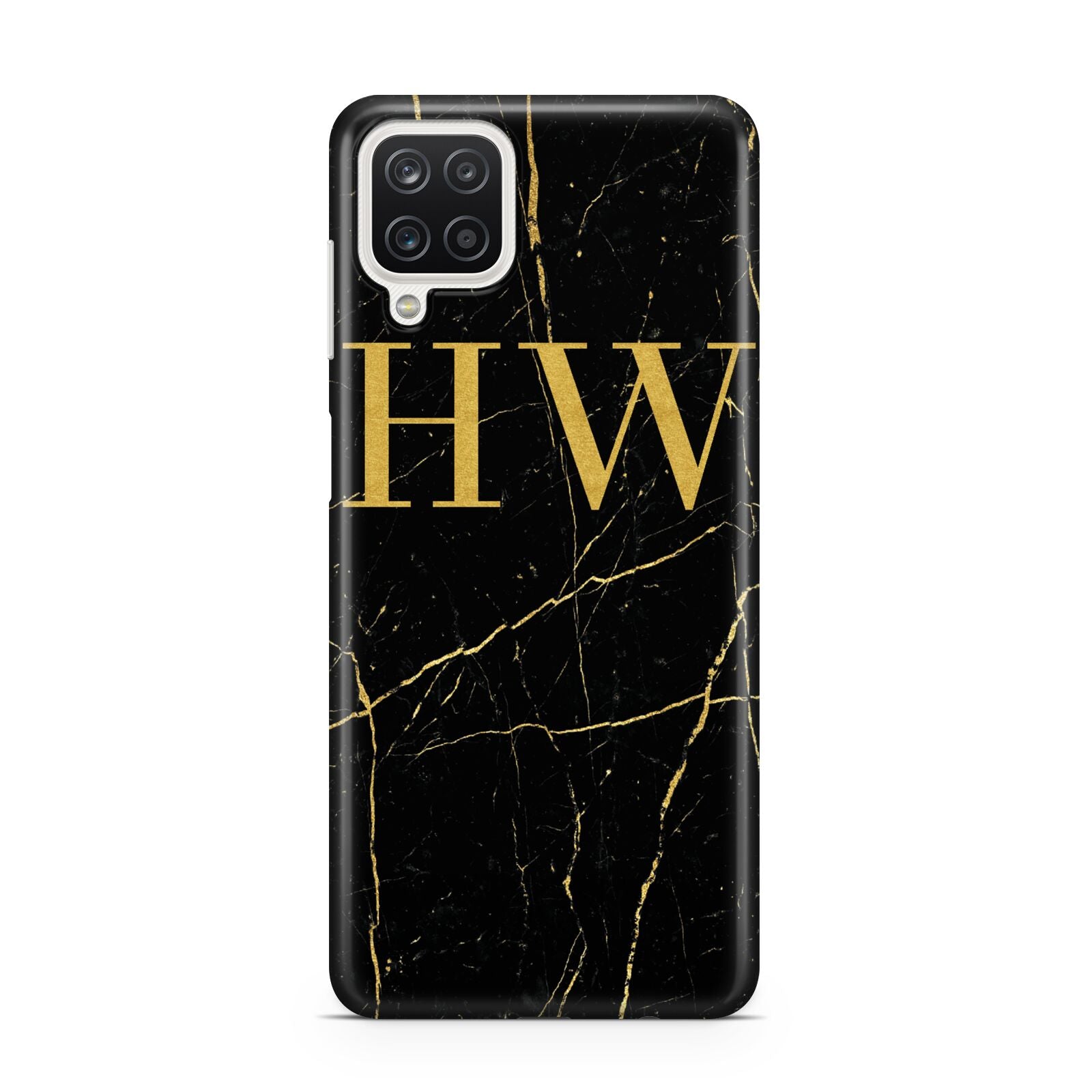 Gold Marble Monogram Personalised Samsung M12 Case