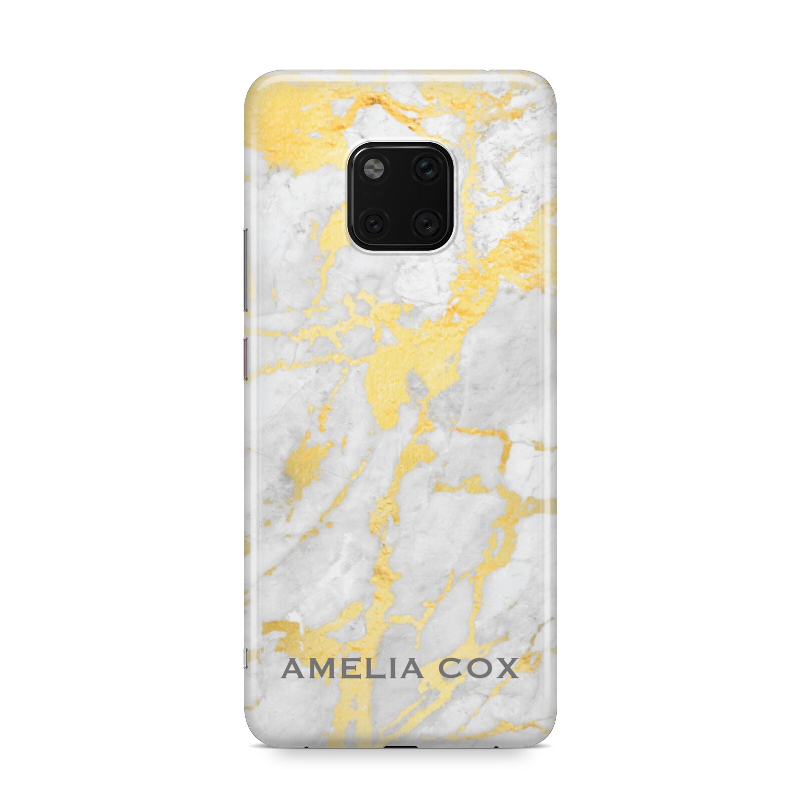 Gold Marble Name Personalised Huawei Mate 20 Pro Phone Case
