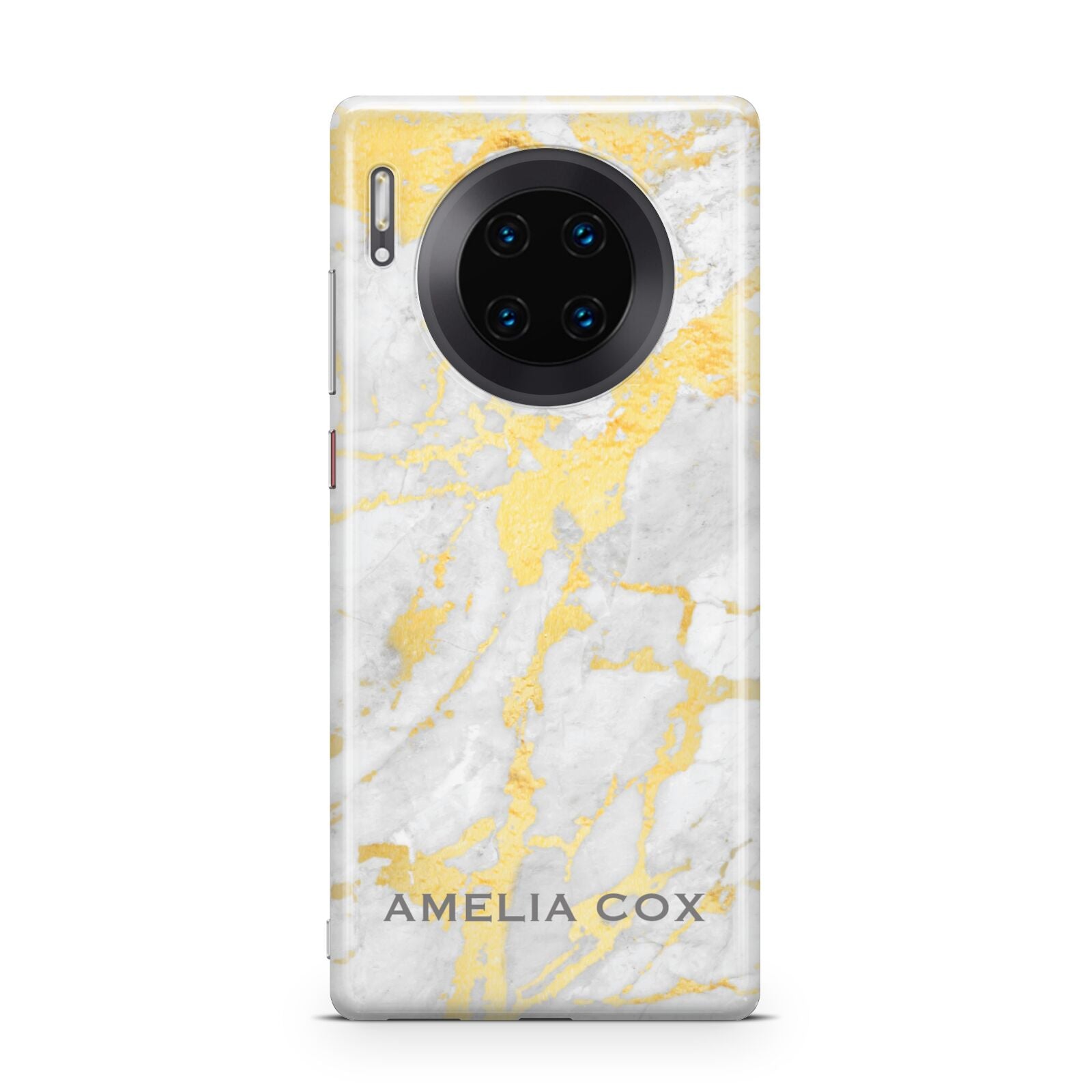 Gold Marble Name Personalised Huawei Mate 30 Pro Phone Case