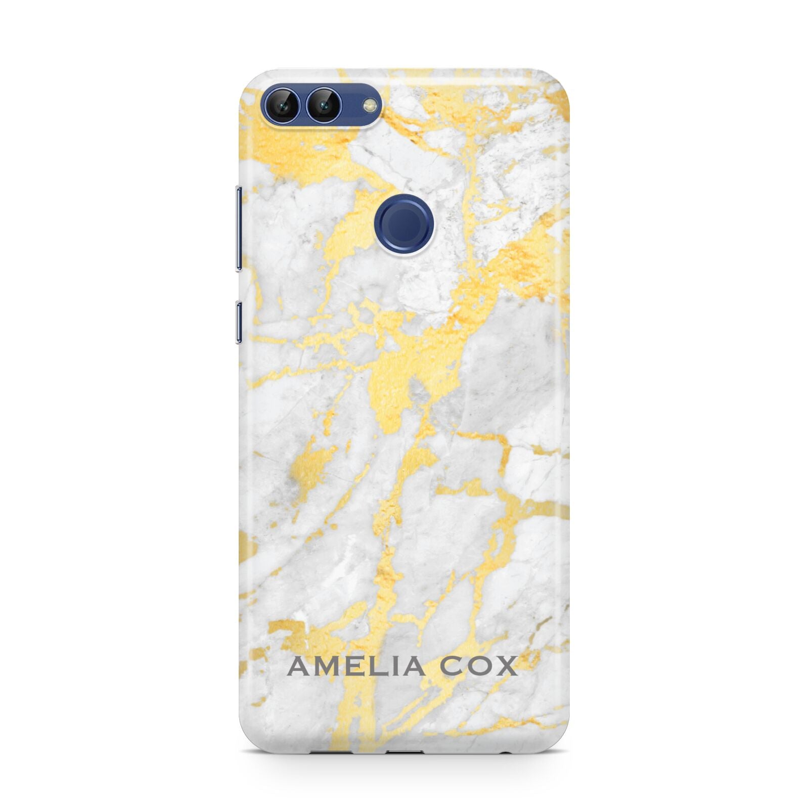 Gold Marble Name Personalised Huawei P Smart Case