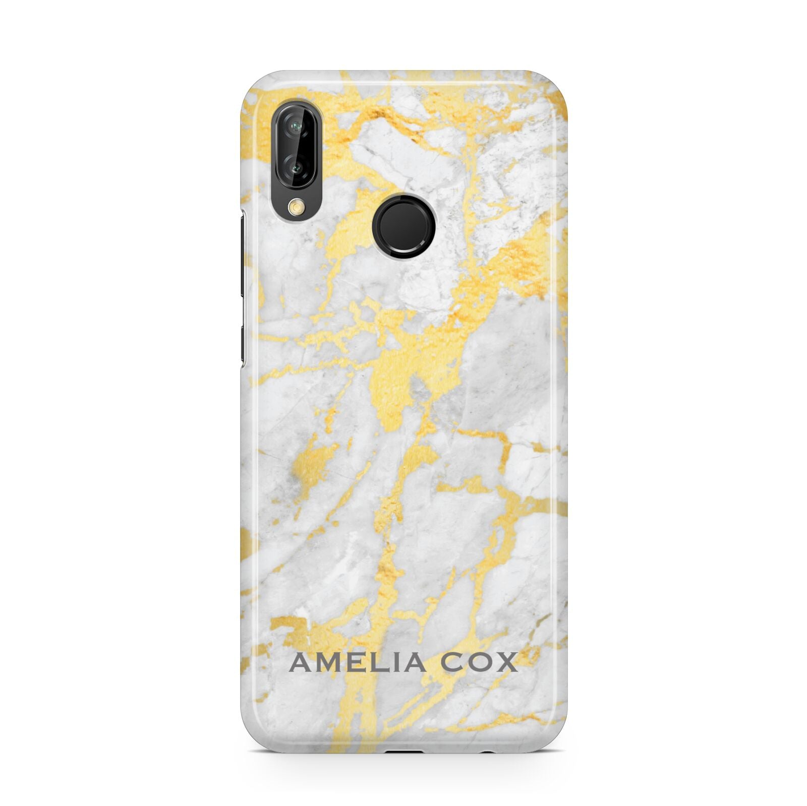 Gold Marble Name Personalised Huawei P20 Lite Phone Case