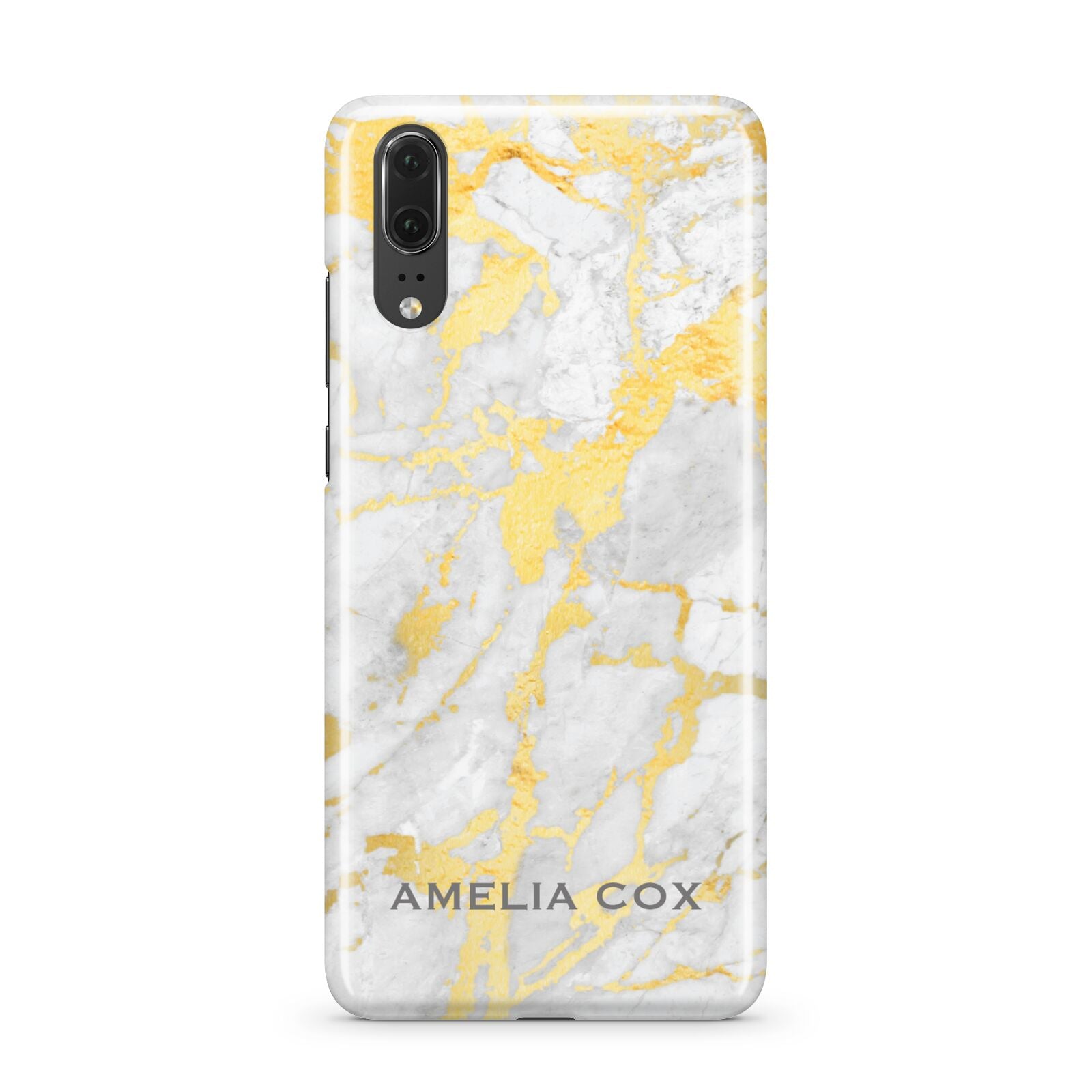 Gold Marble Name Personalised Huawei P20 Phone Case