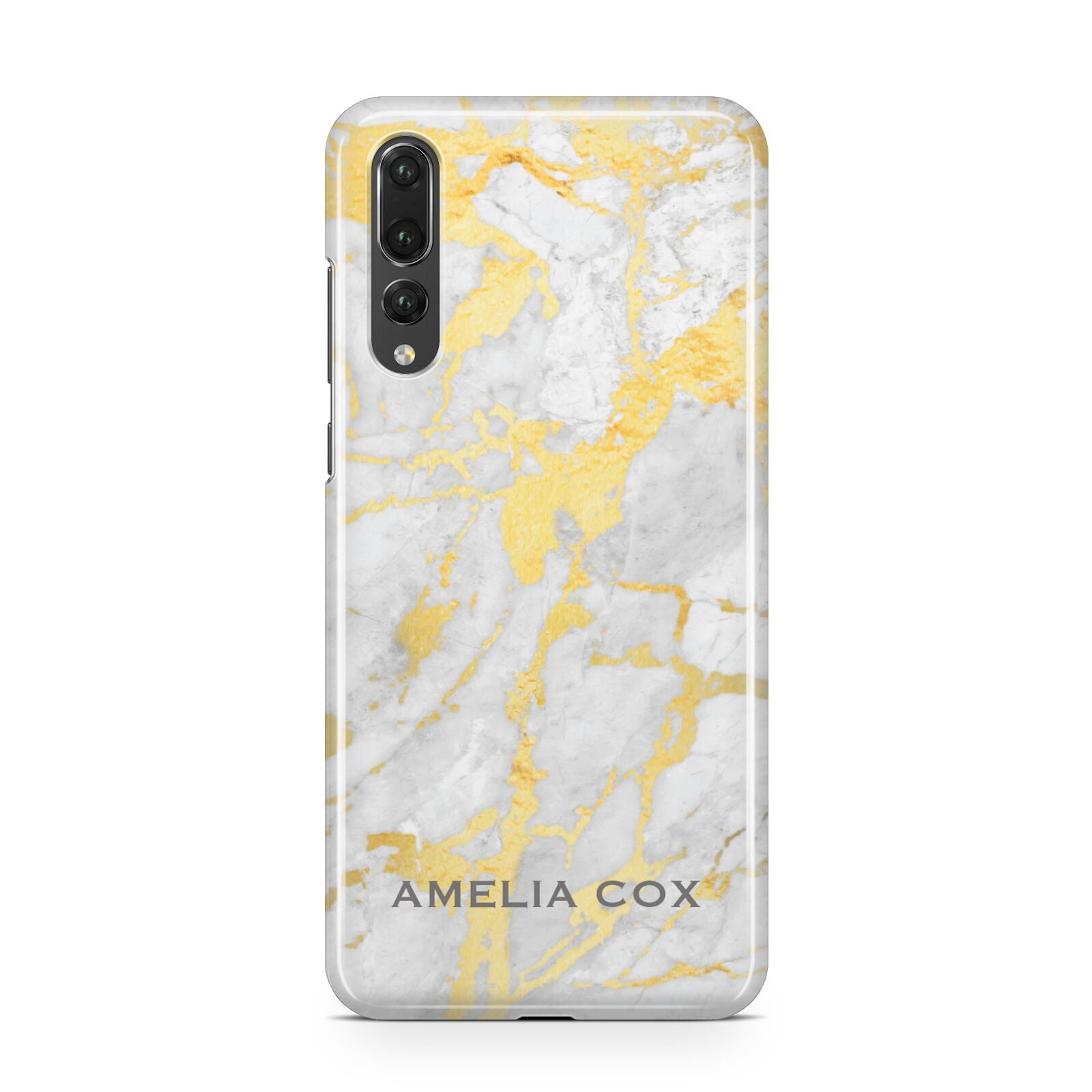 Gold Marble Name Personalised Huawei P20 Pro Phone Case