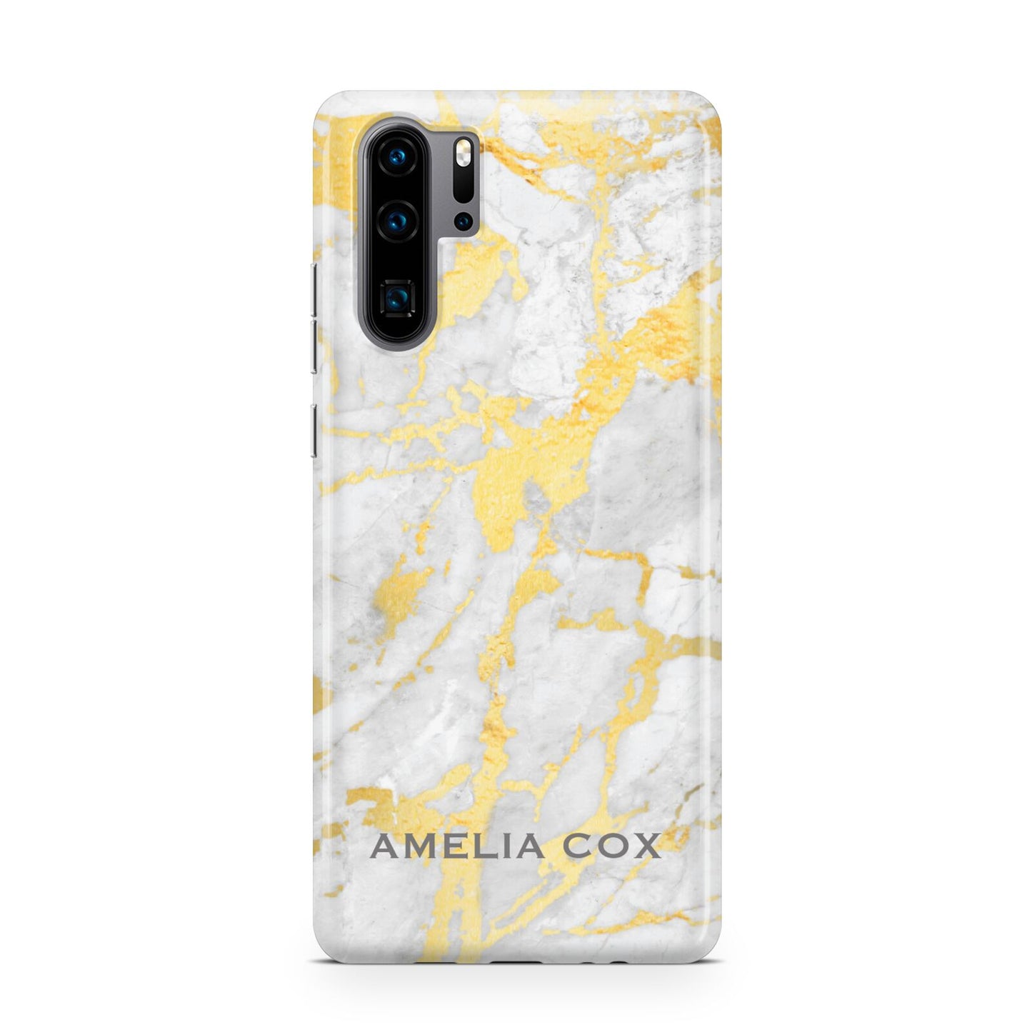 Gold Marble Name Personalised Huawei P30 Pro Phone Case