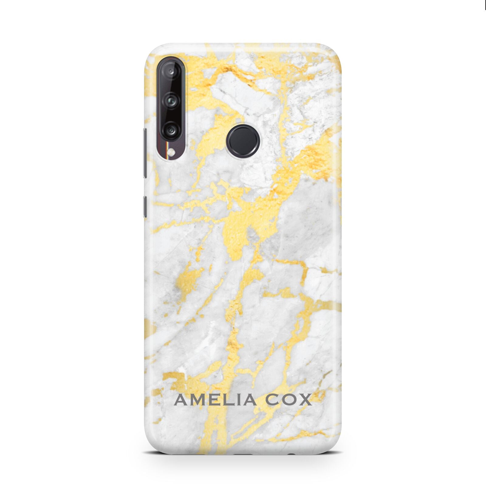 Gold Marble Name Personalised Huawei P40 Lite E Phone Case