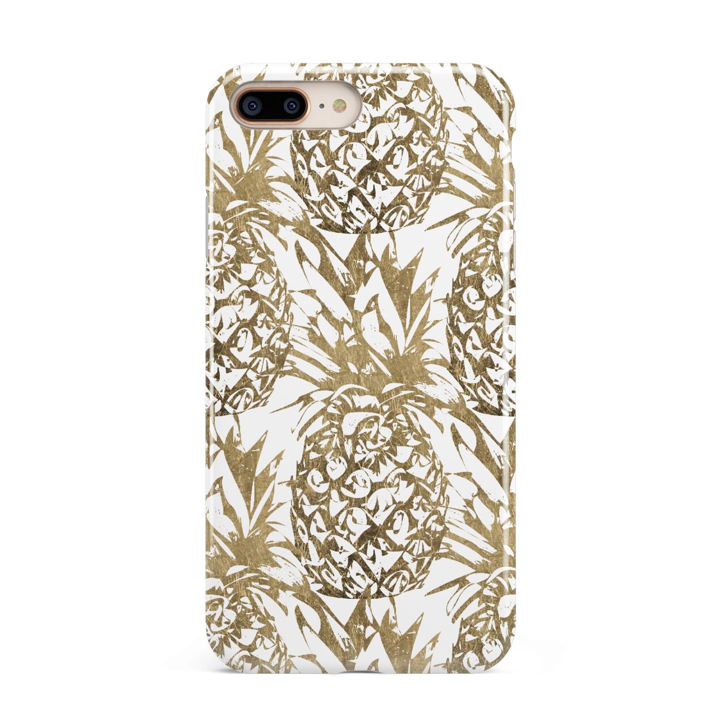 Gold Pineapple Fruit Apple iPhone 7 8 Plus 3D Tough Case