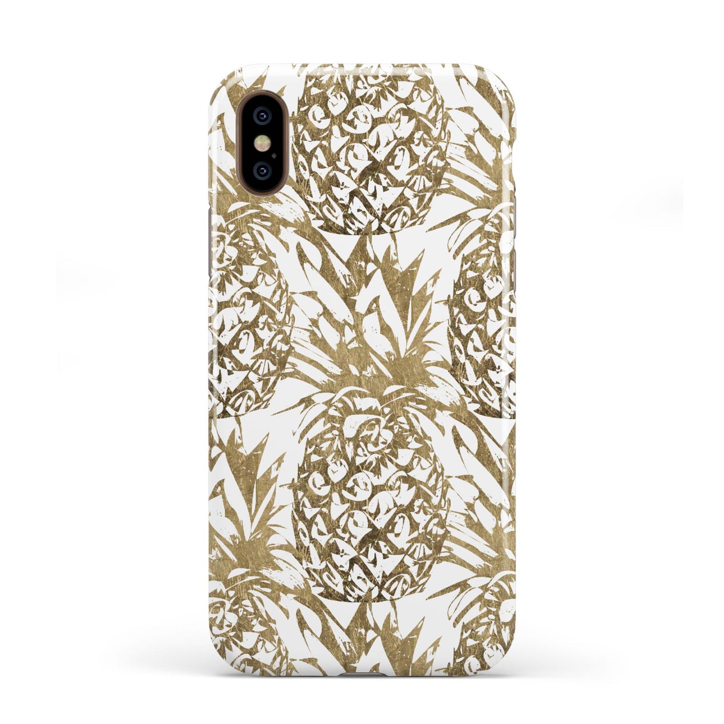 Gold Pineapple Fruit Apple iPhone XS 3D Tough