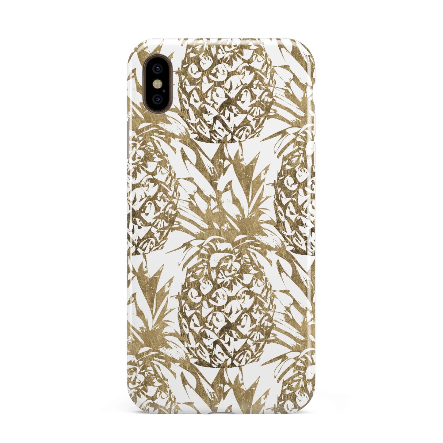 Gold Pineapple Fruit Apple iPhone Xs Max 3D Tough Case