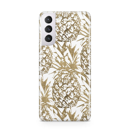 Gold Pineapple Fruit Samsung S21 Case